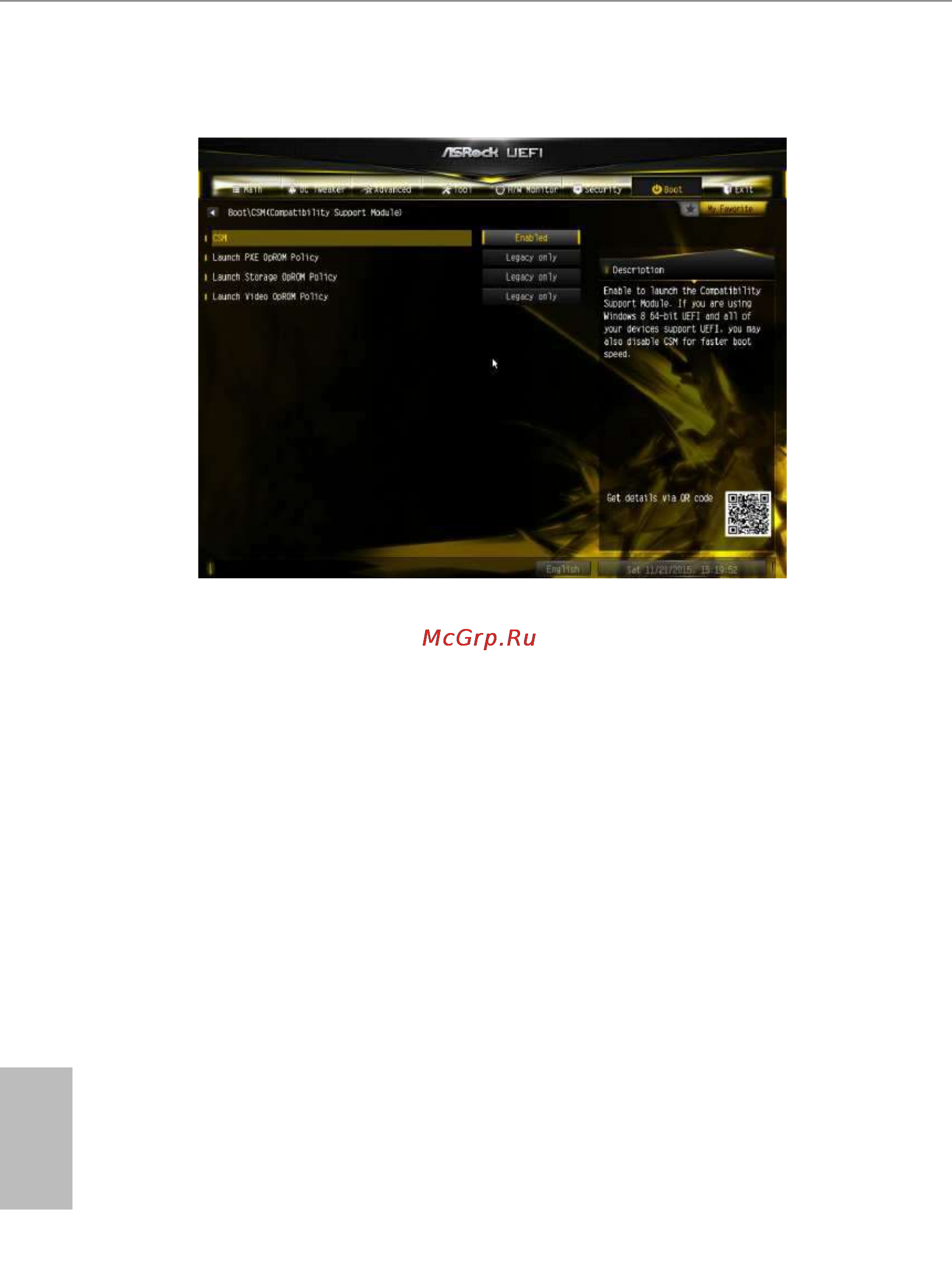 ASRock z170 oc formula [102/104] Csm compatibility support module