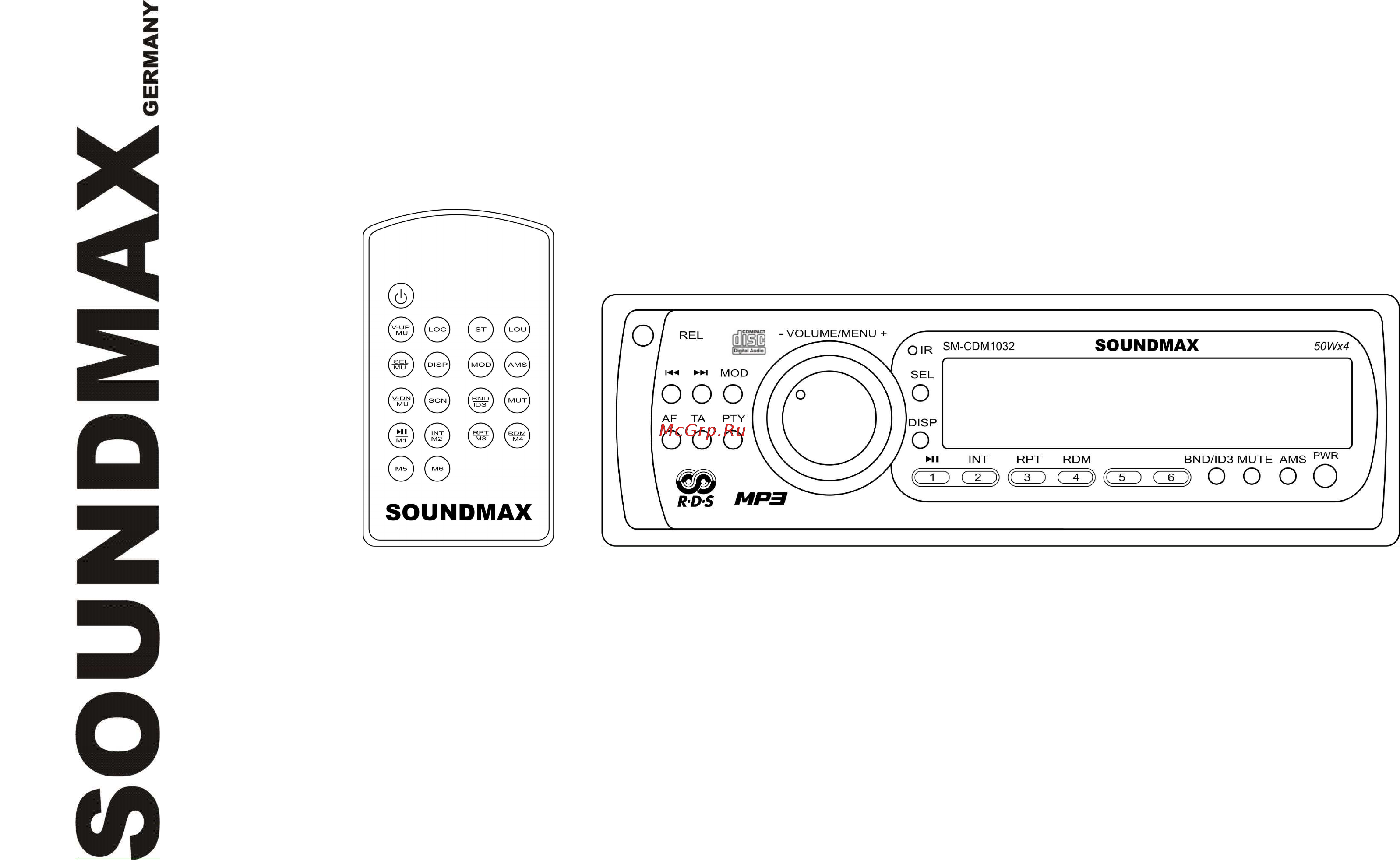 Soundmax CDM1032+503 Инструкция по эксплуатации онлайн