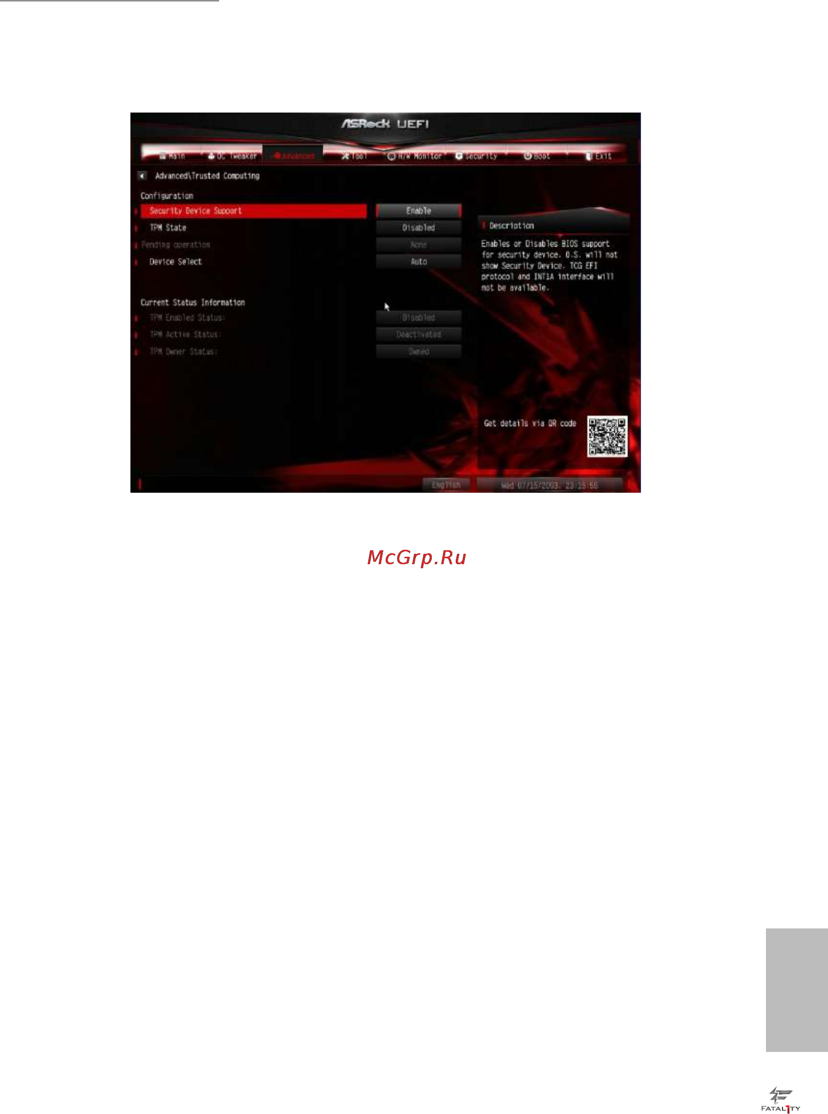ASRock fatal1ty z170 gaming k6+ [101/113] Trusted computing