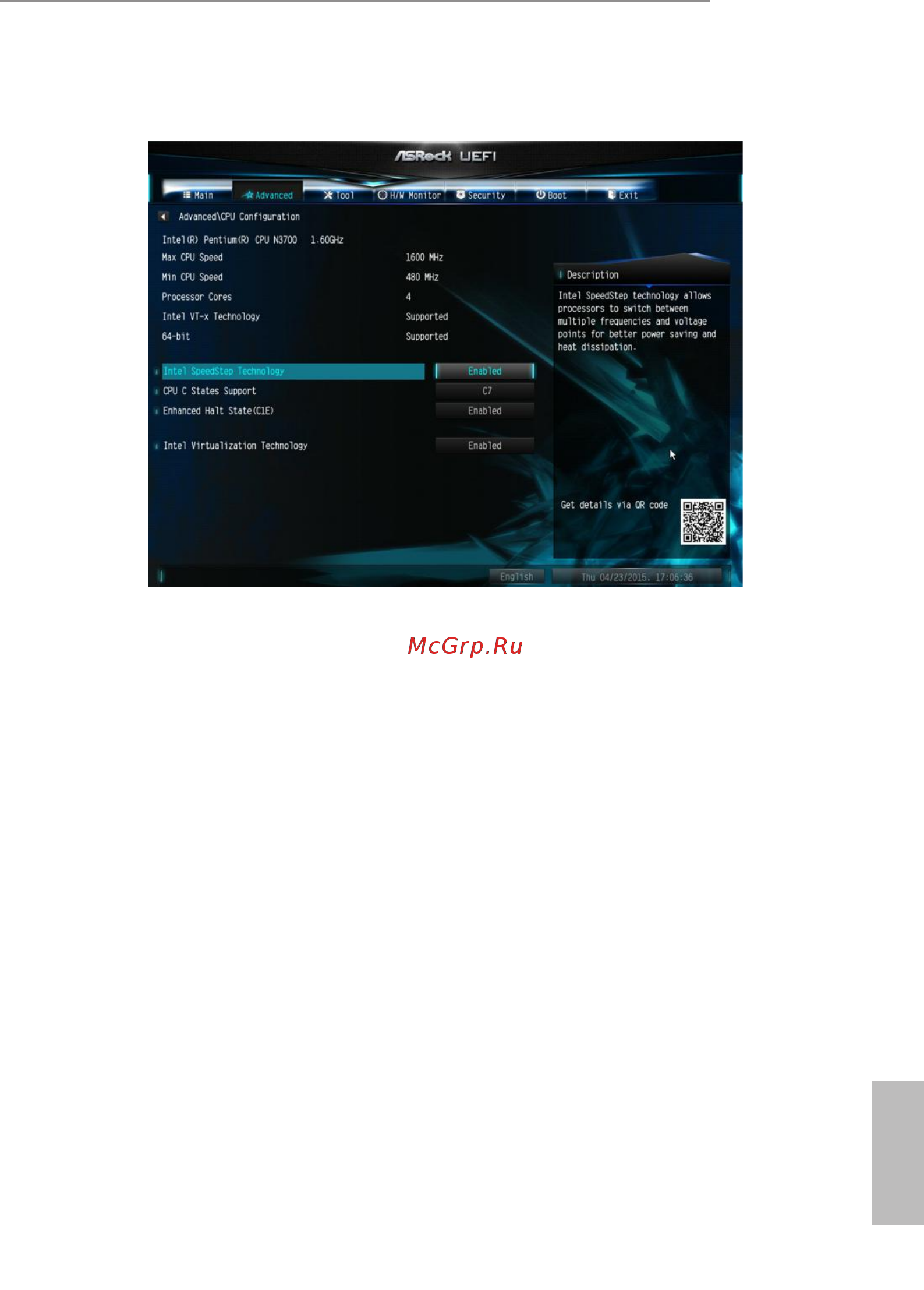 ASRock N3150M [38/56] Cpu c states support