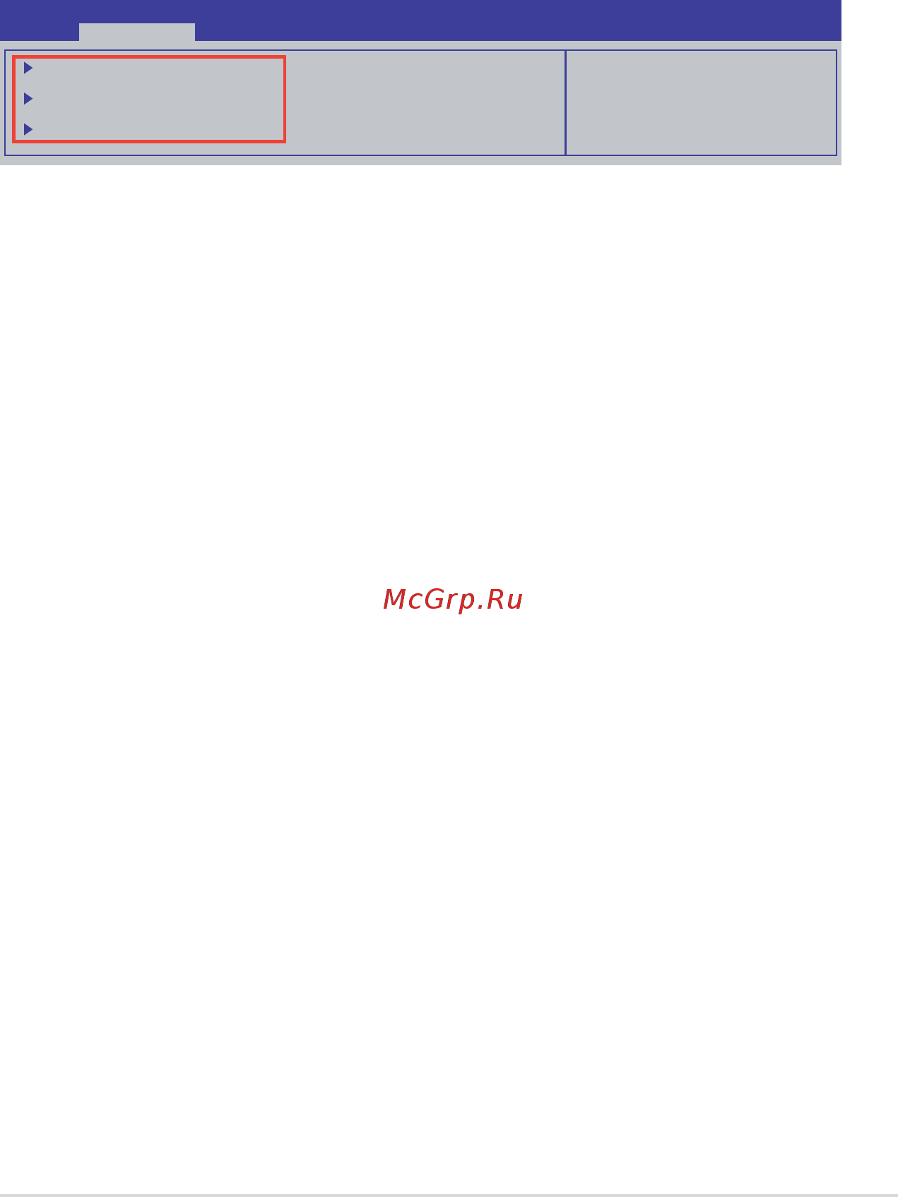 Asus p9d-mv [73/156] Menu items
