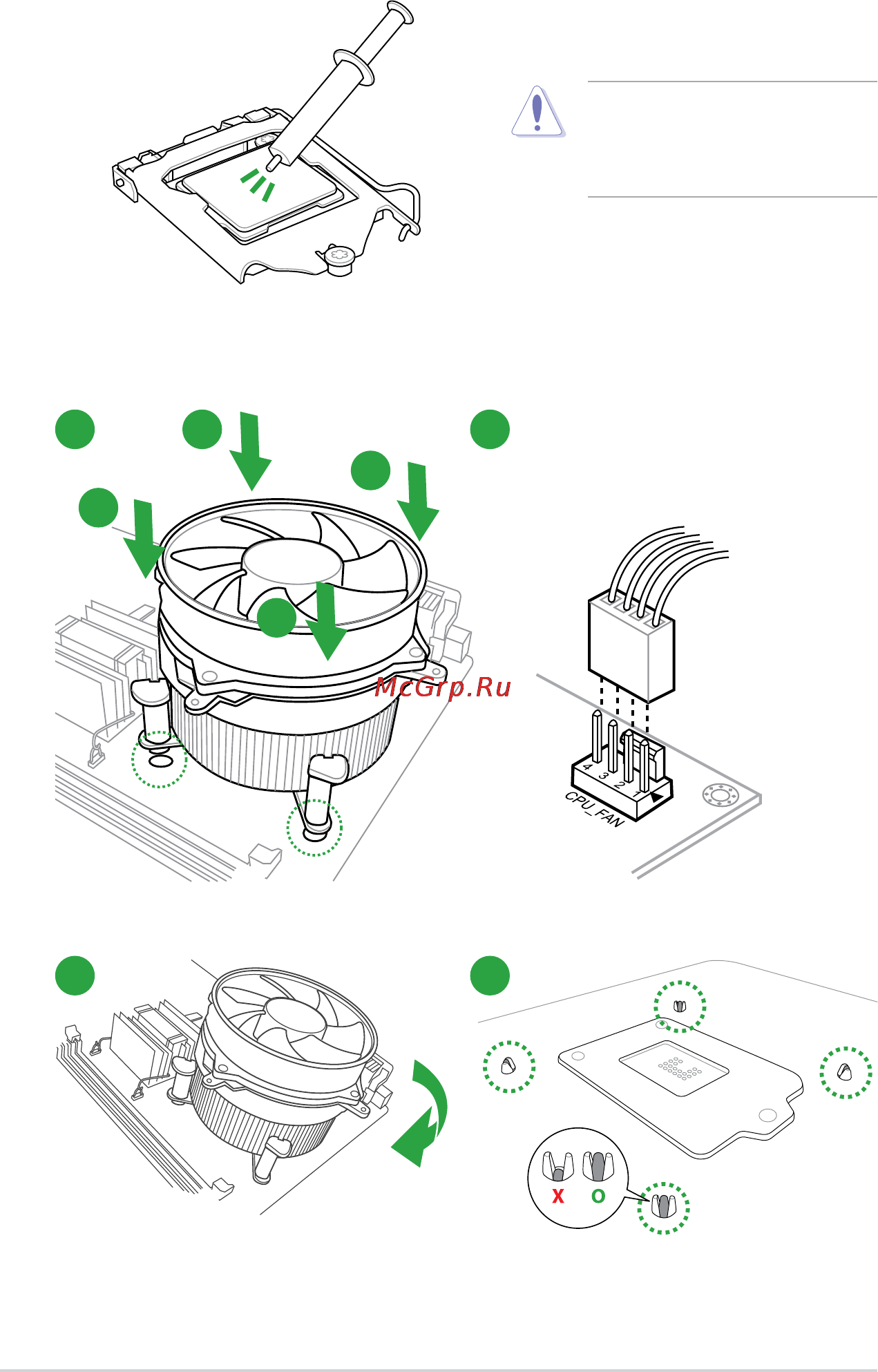 Asus h61m-k [22/82] Cpu heatsink and fan assembly installation