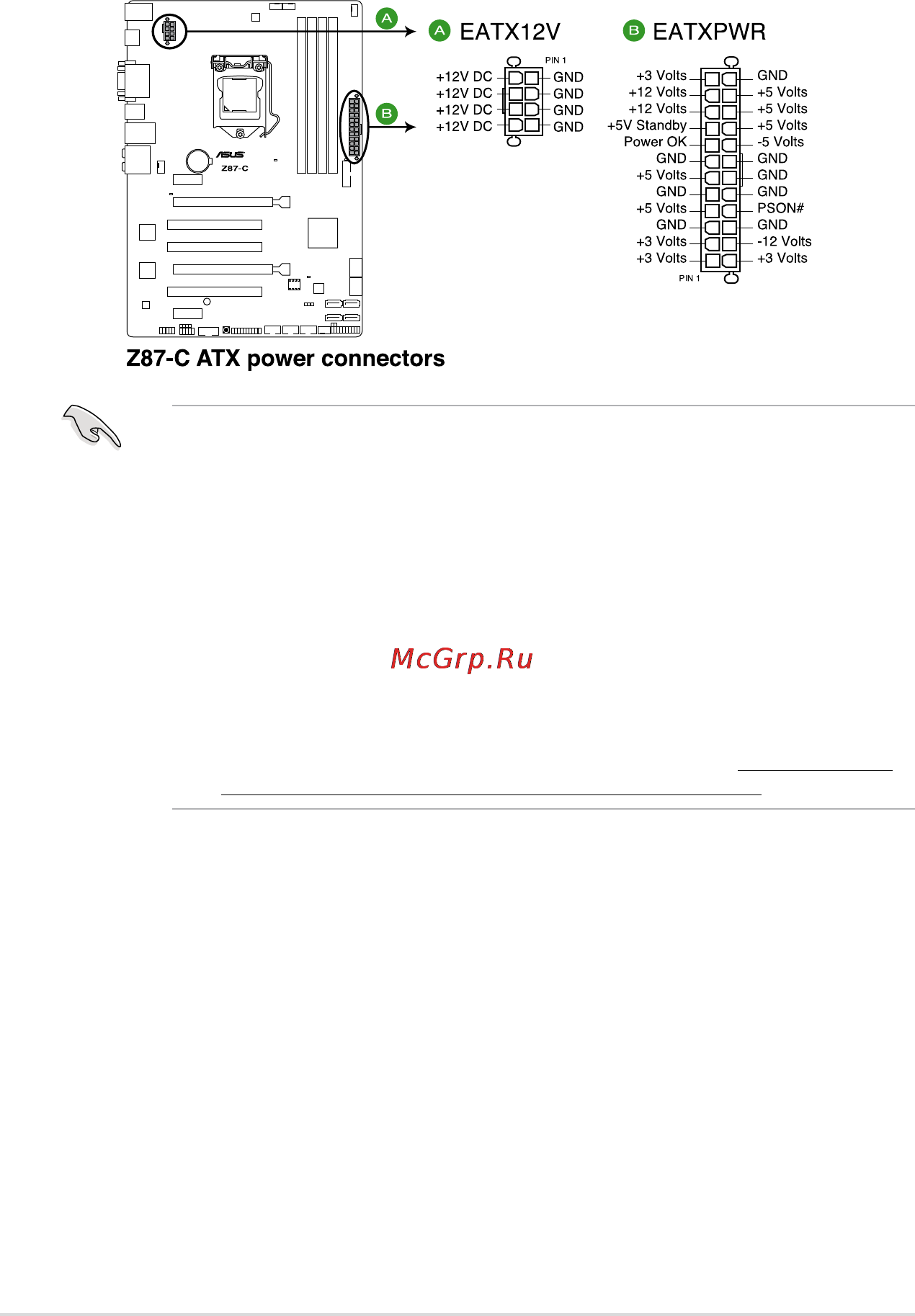 Asus z87-c [38/96] Atx power connectors 24 pin eatxpwr 8 pin eatx12v