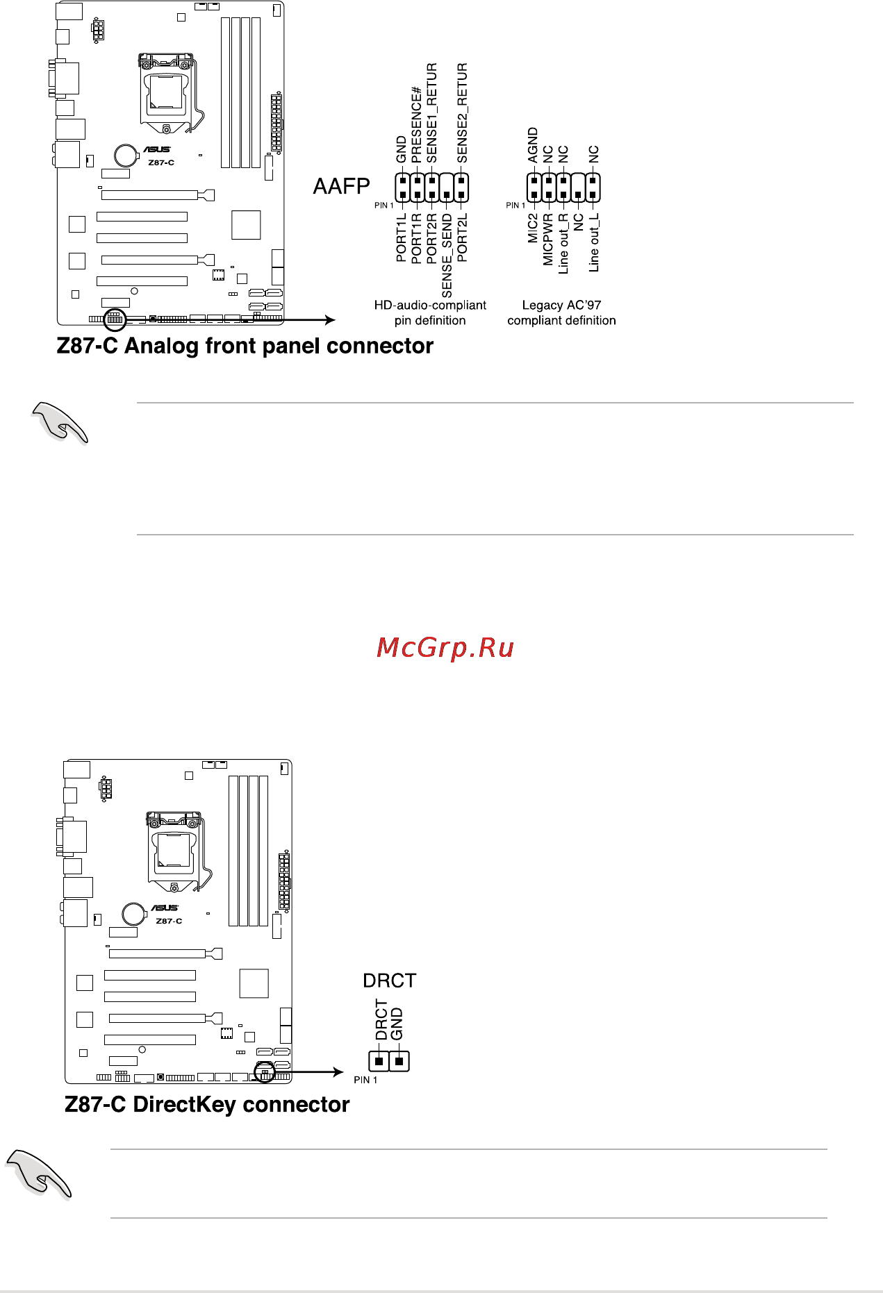 Asus z87-c [43/96] Directkey connector 2 pin drct
