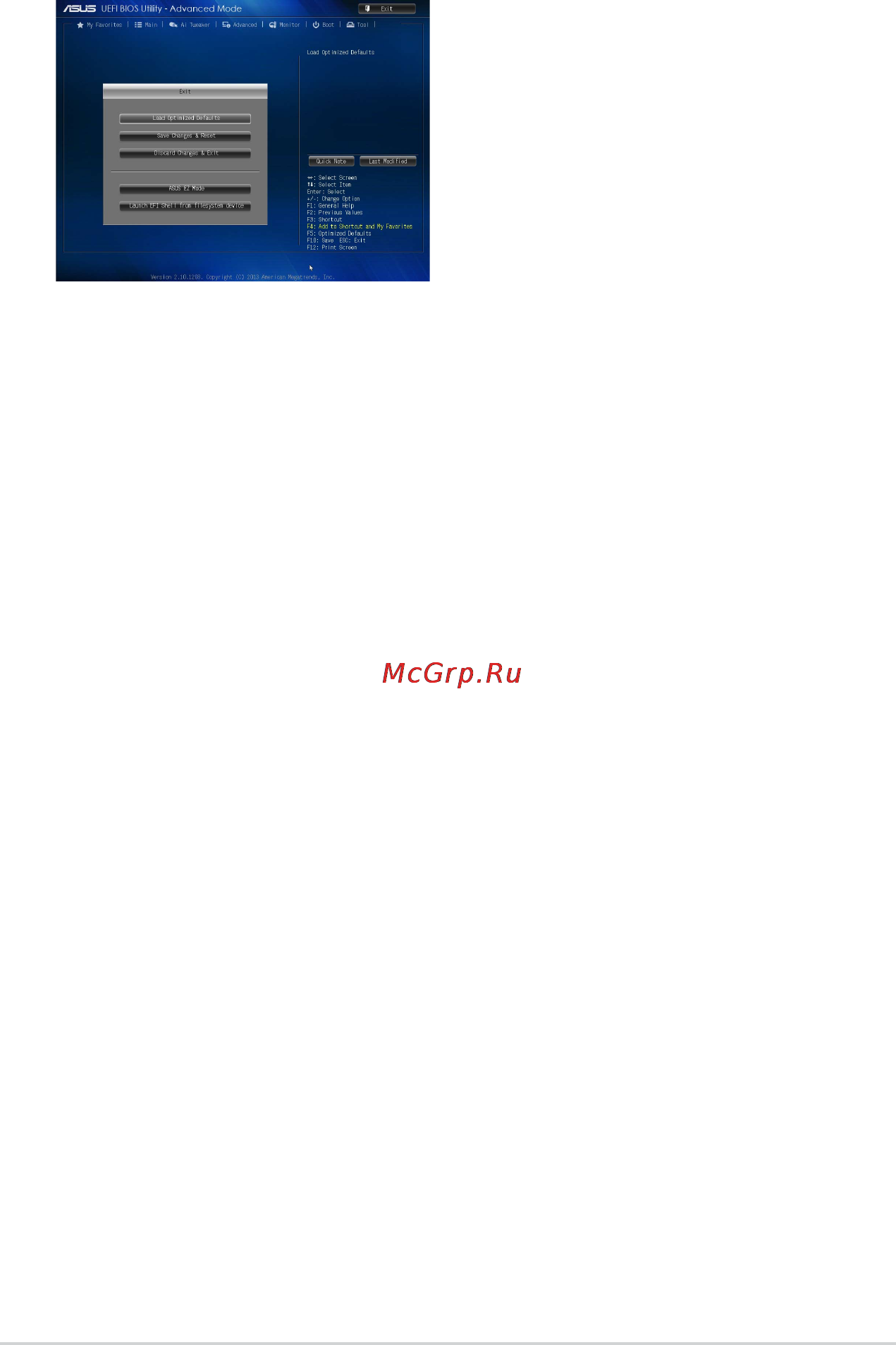 Asus h81m2 [70/75] Exit menu