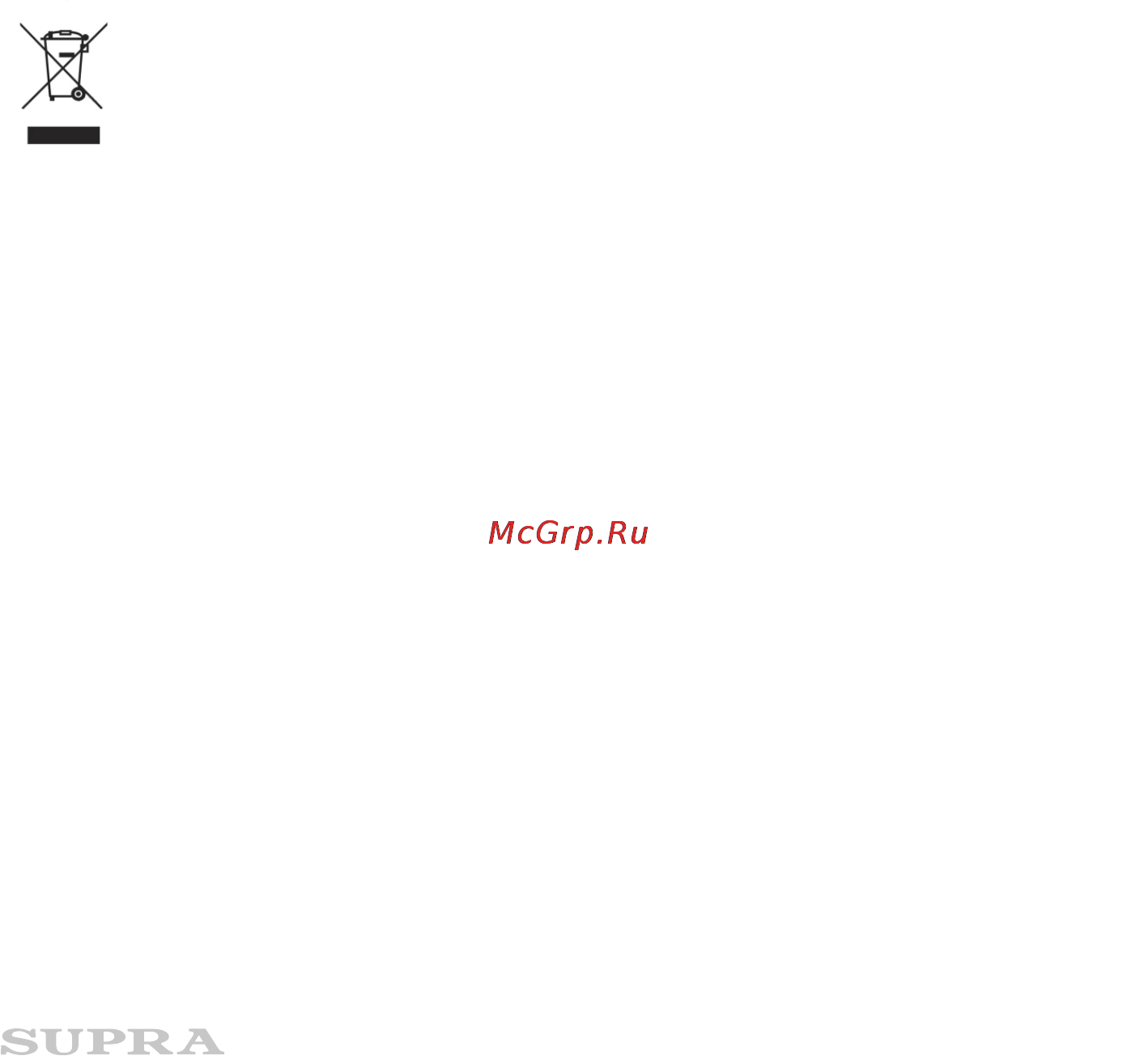 Supra MTS-331 [9/12] Технические характеристики