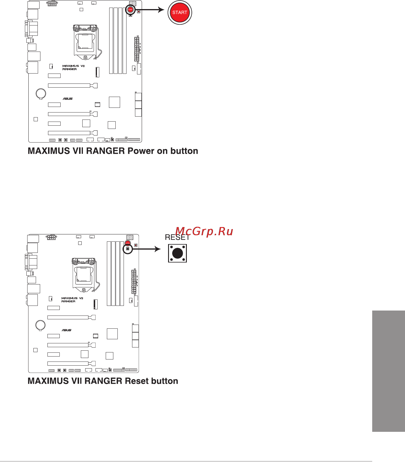 Asus rog maximus vii ranger [41/200] Onboard buttons