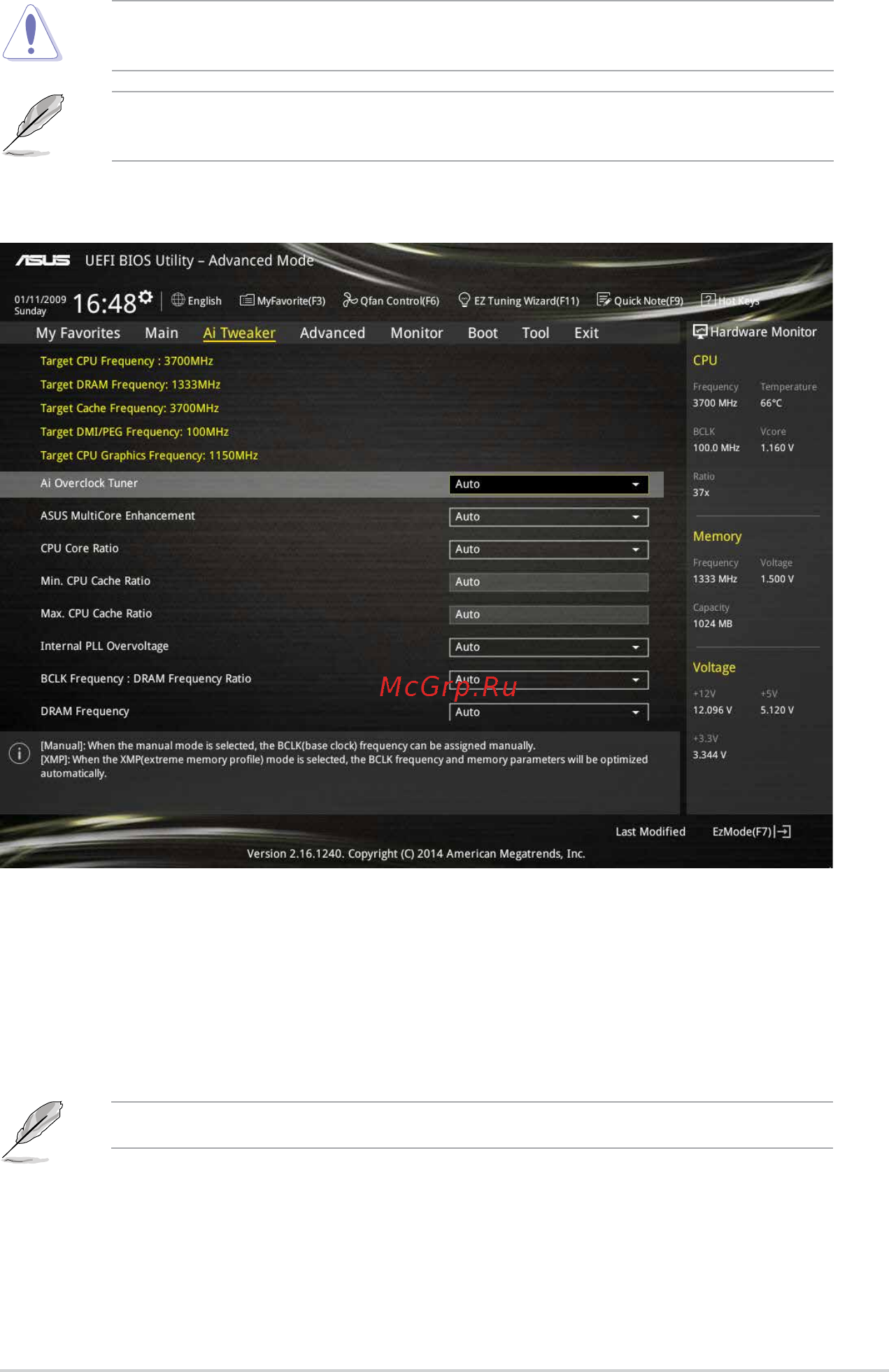 Asus z97-k [53/90] Ai tweaker menu