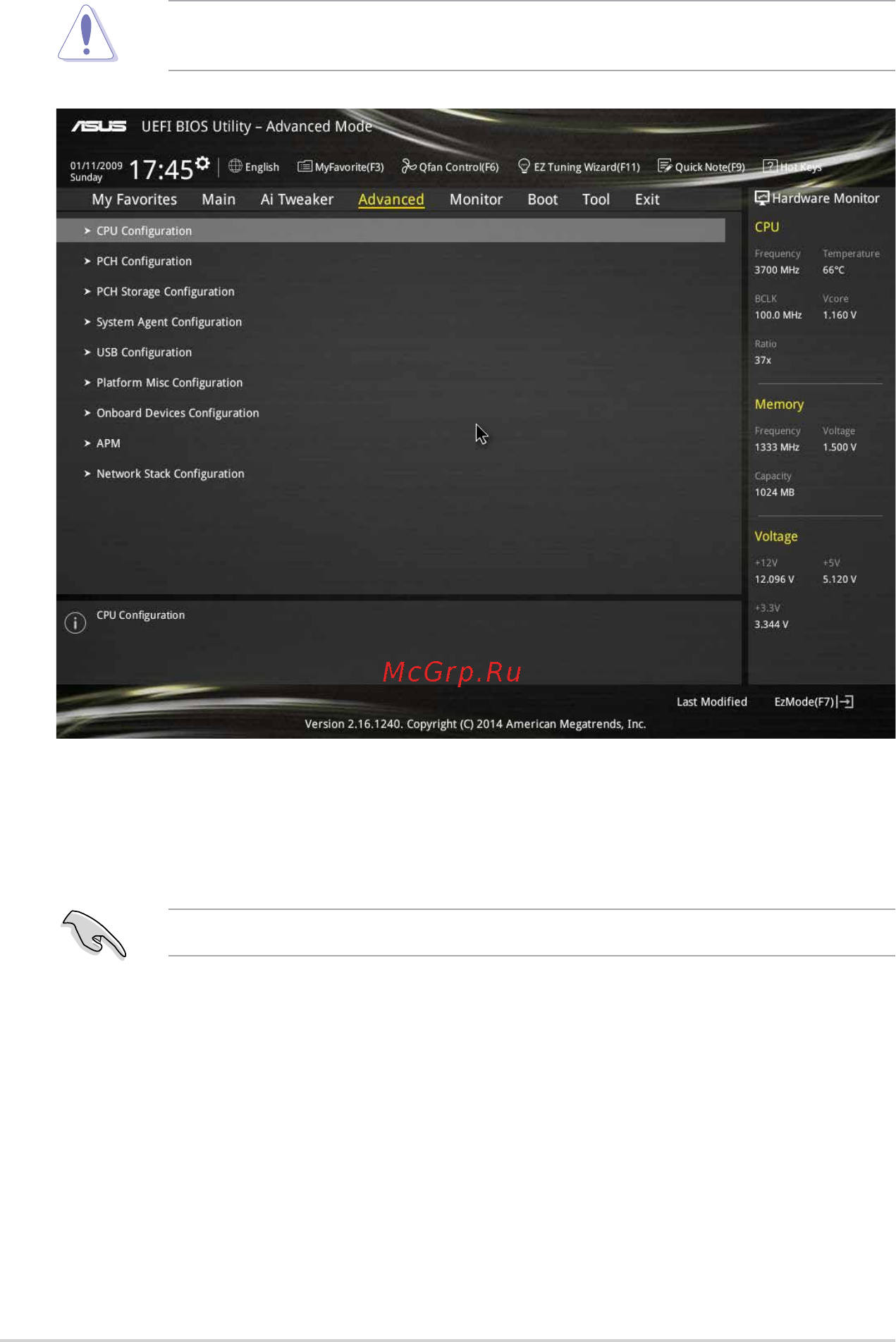 Asus z97-k [64/90] Cpu configuration
