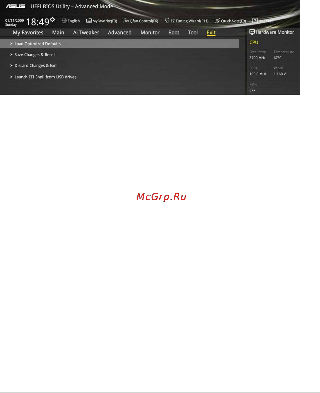 Asus z97-k [85/90] Exit menu