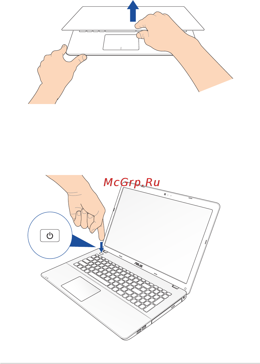 Asus x751lav, 90nb04p1-m02760 [25/104] Откройте крышку