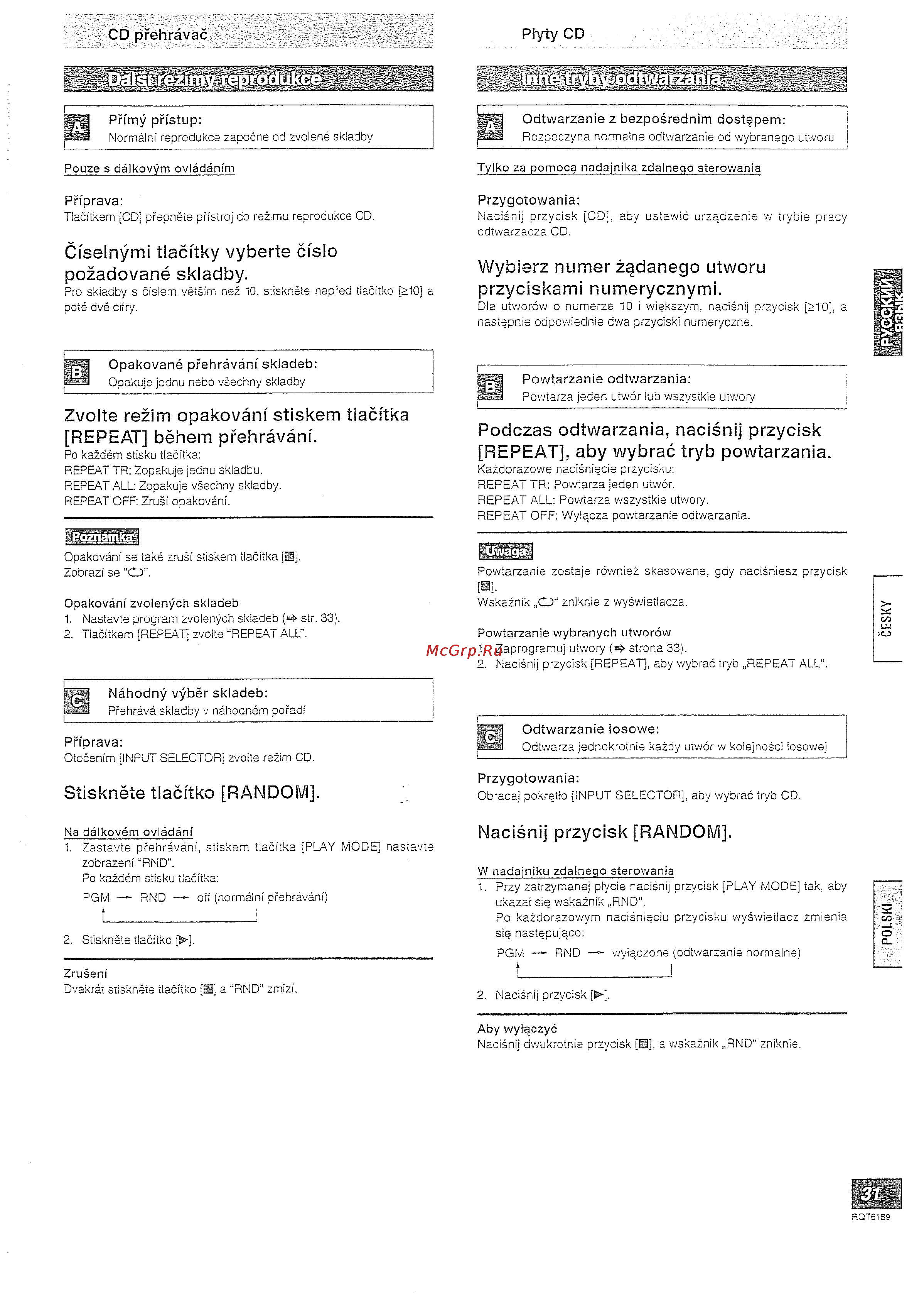 Technics SC-HD560 EP-N [31/56] Ciselnymi tlacitky vyberte cislo pozadovane skladby