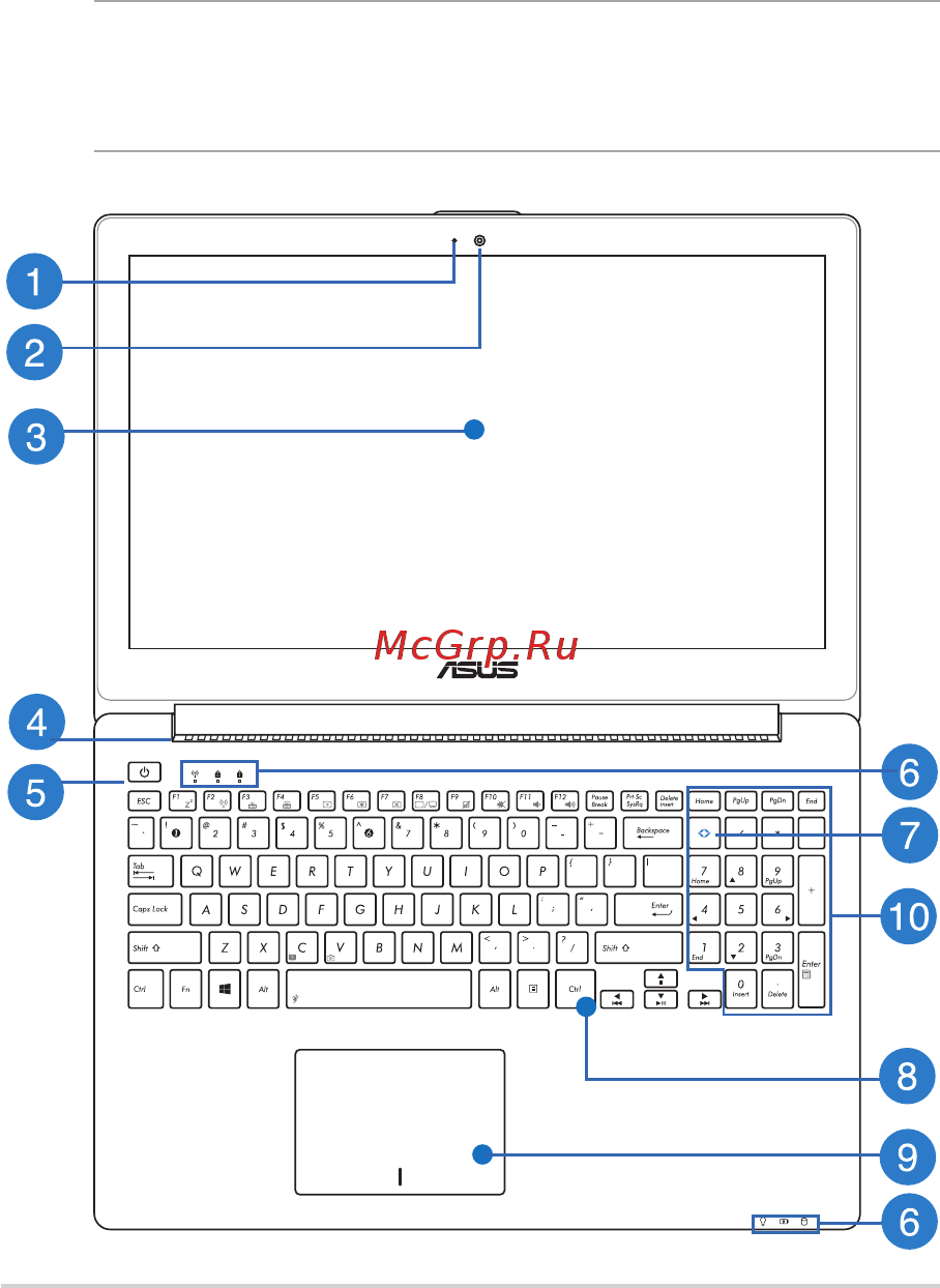 Asus k551ln [14/126] Вид сверху