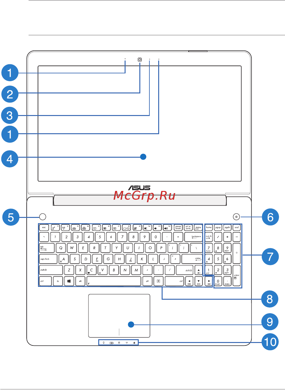 Asus G550JK, 90NB04L3-M03370 [14/140] Getting to know your notebook pc
