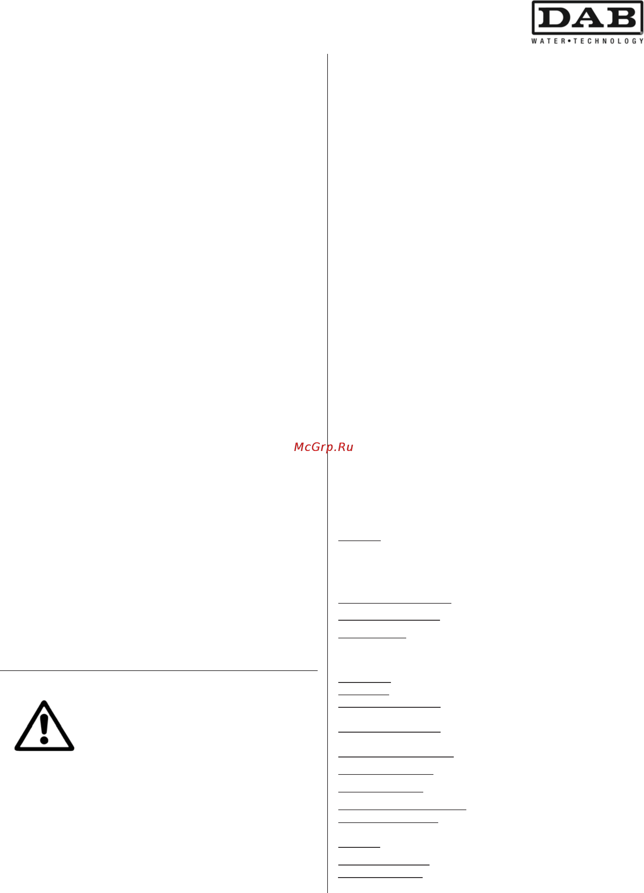 DAB NKV 10/9 T [34/108] Algemeen