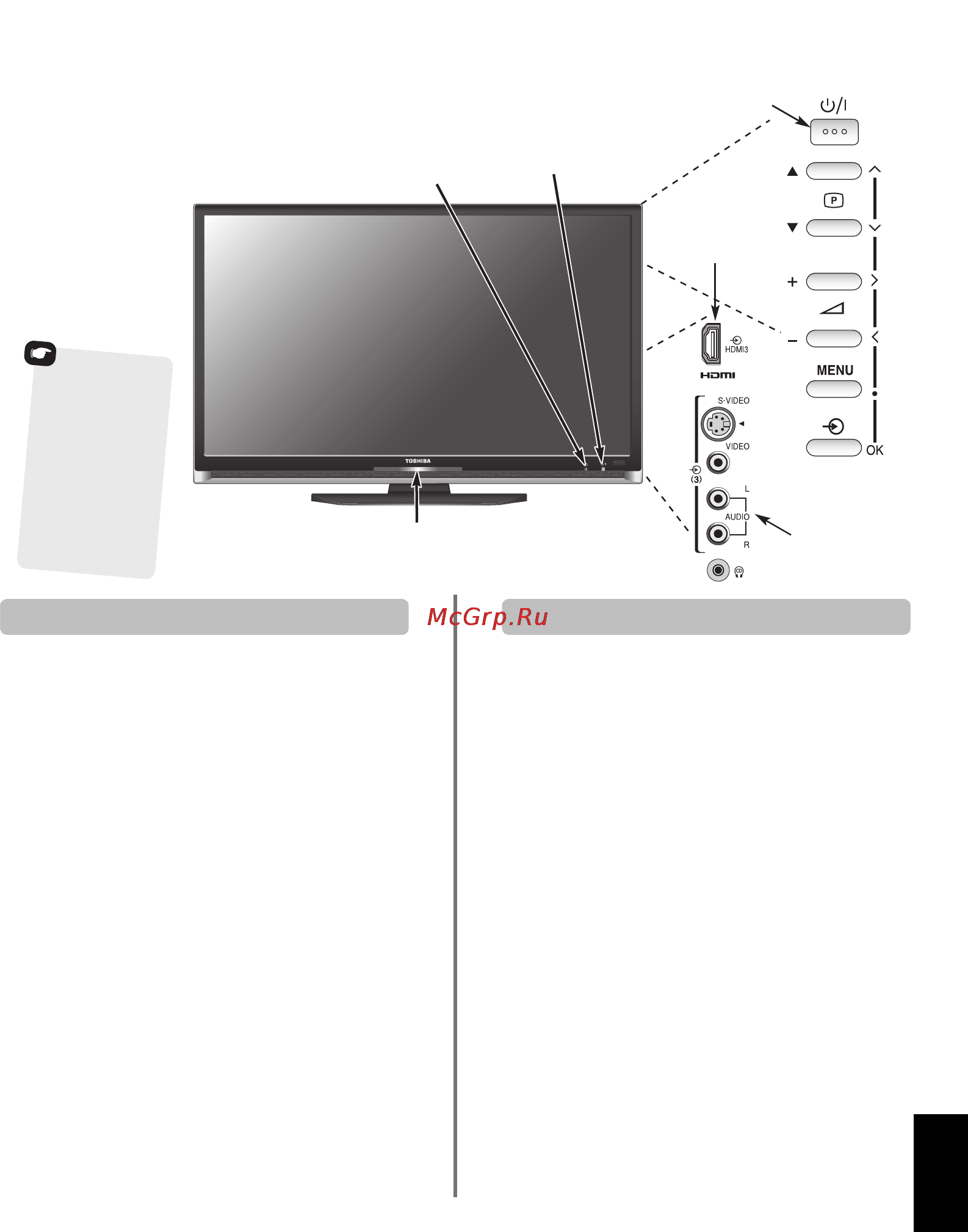 Toshiba 46 XF350 PR [11/39] Элементы управления и входные соединения