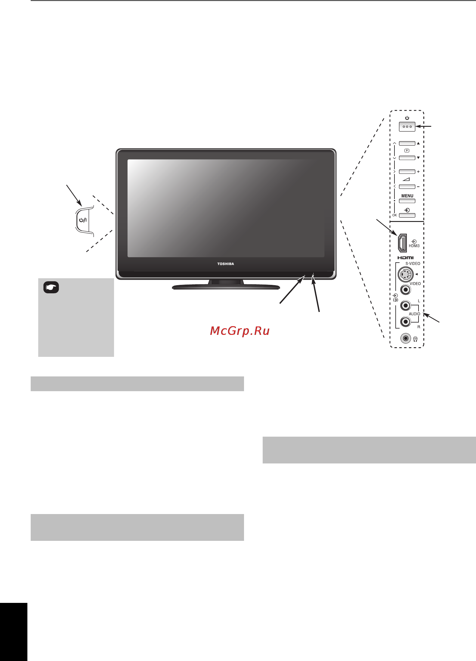 Toshiba 37 XV500 PR [11/39] Элементы управления и входные соединения