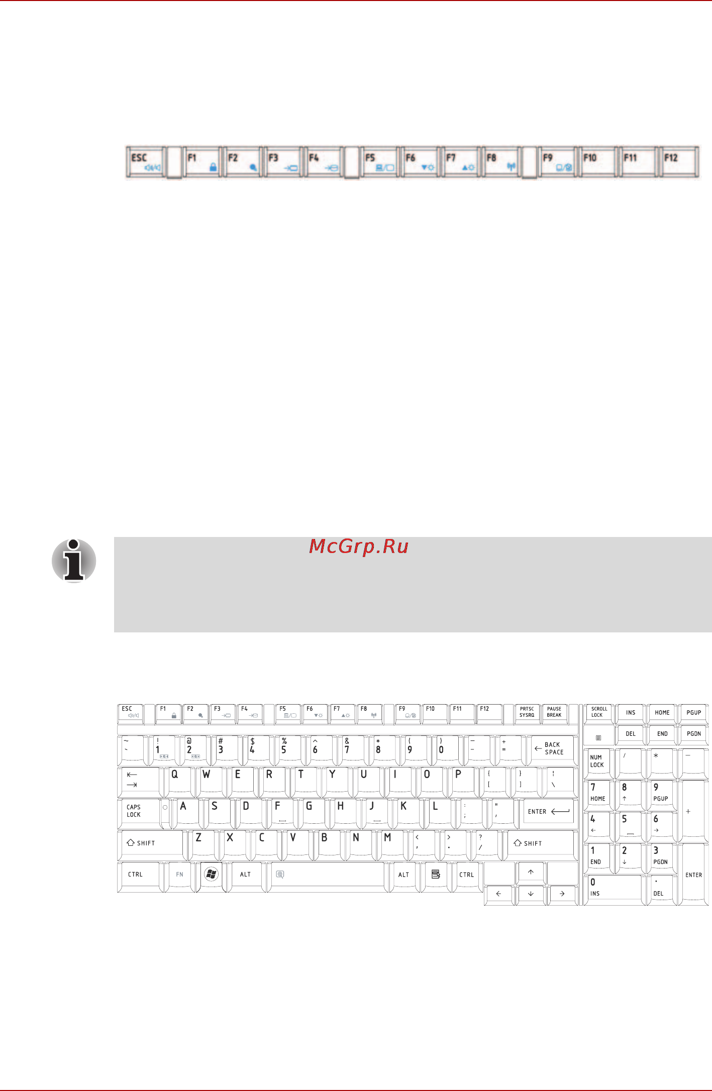 Toshiba Satellite L550-20Q [114/222] Имитация использования расширенной клавиатуры