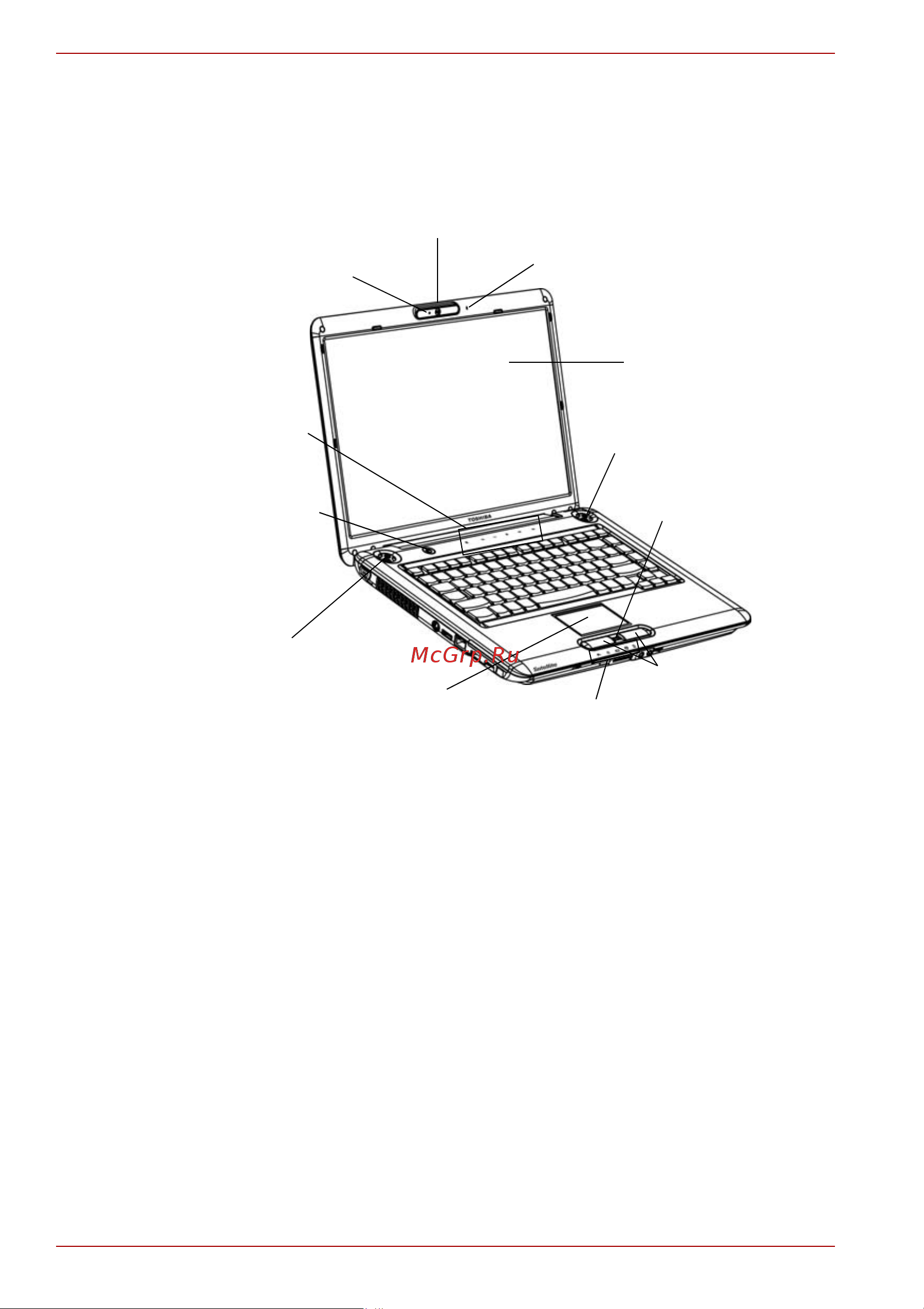 Toshiba Sat A300-1GM [54/240] Вид спереди с открытым дисплеем