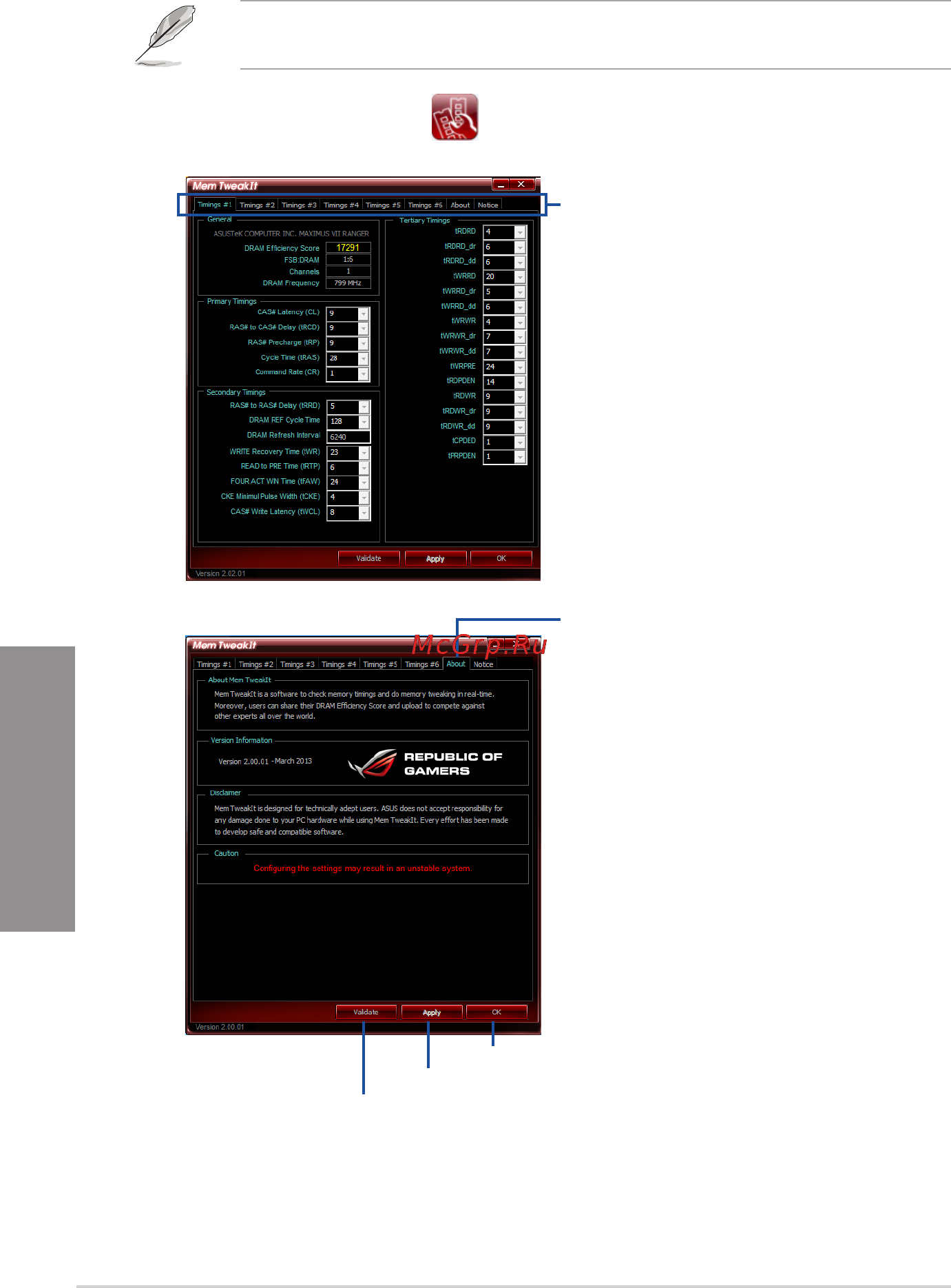 Asus rog rampage v extreme [208/230] Memtweakit
