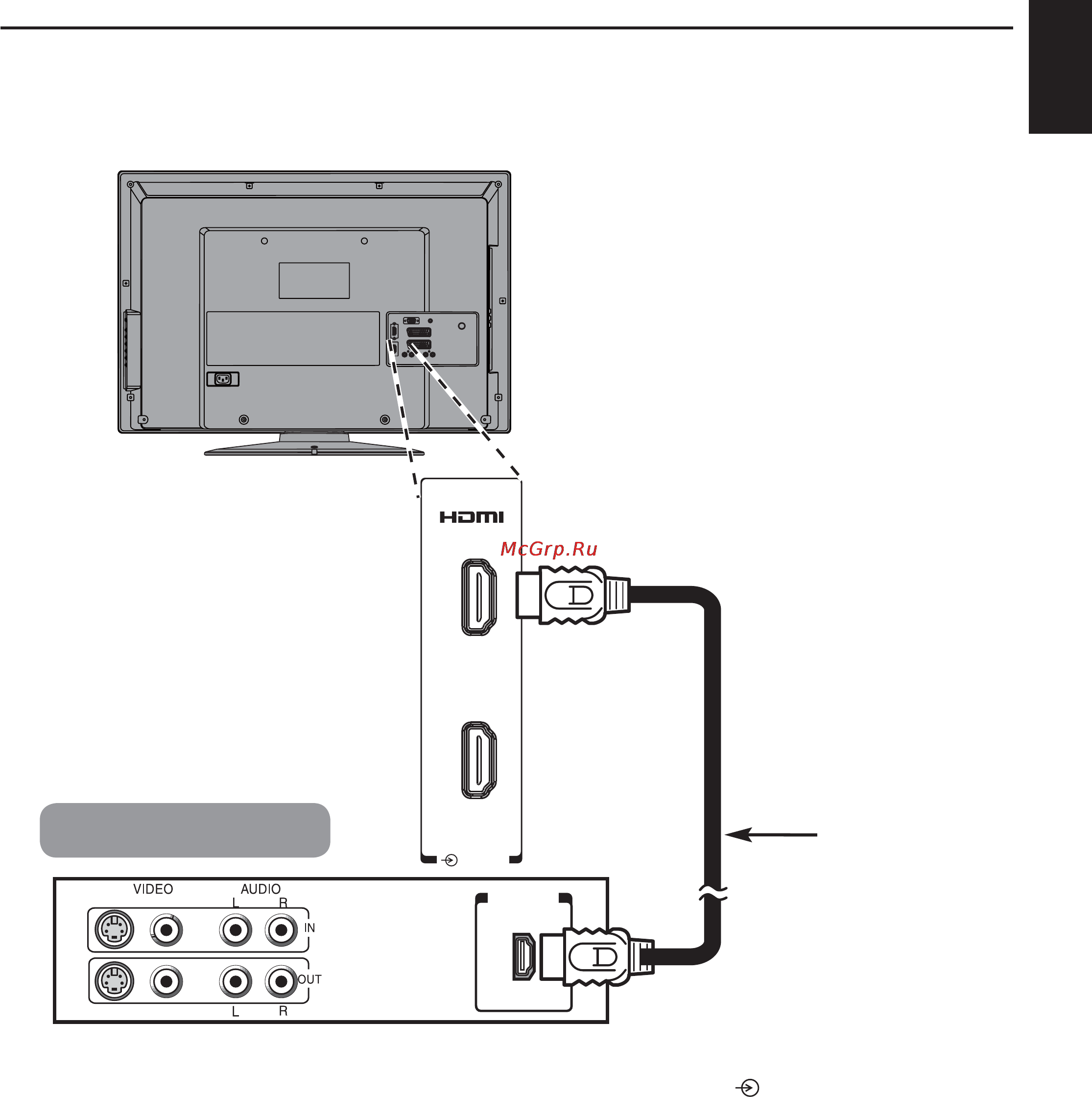 Toshiba 22 AV605 PR [10/39] Устройство hdmi кабель hdmi не прилагается