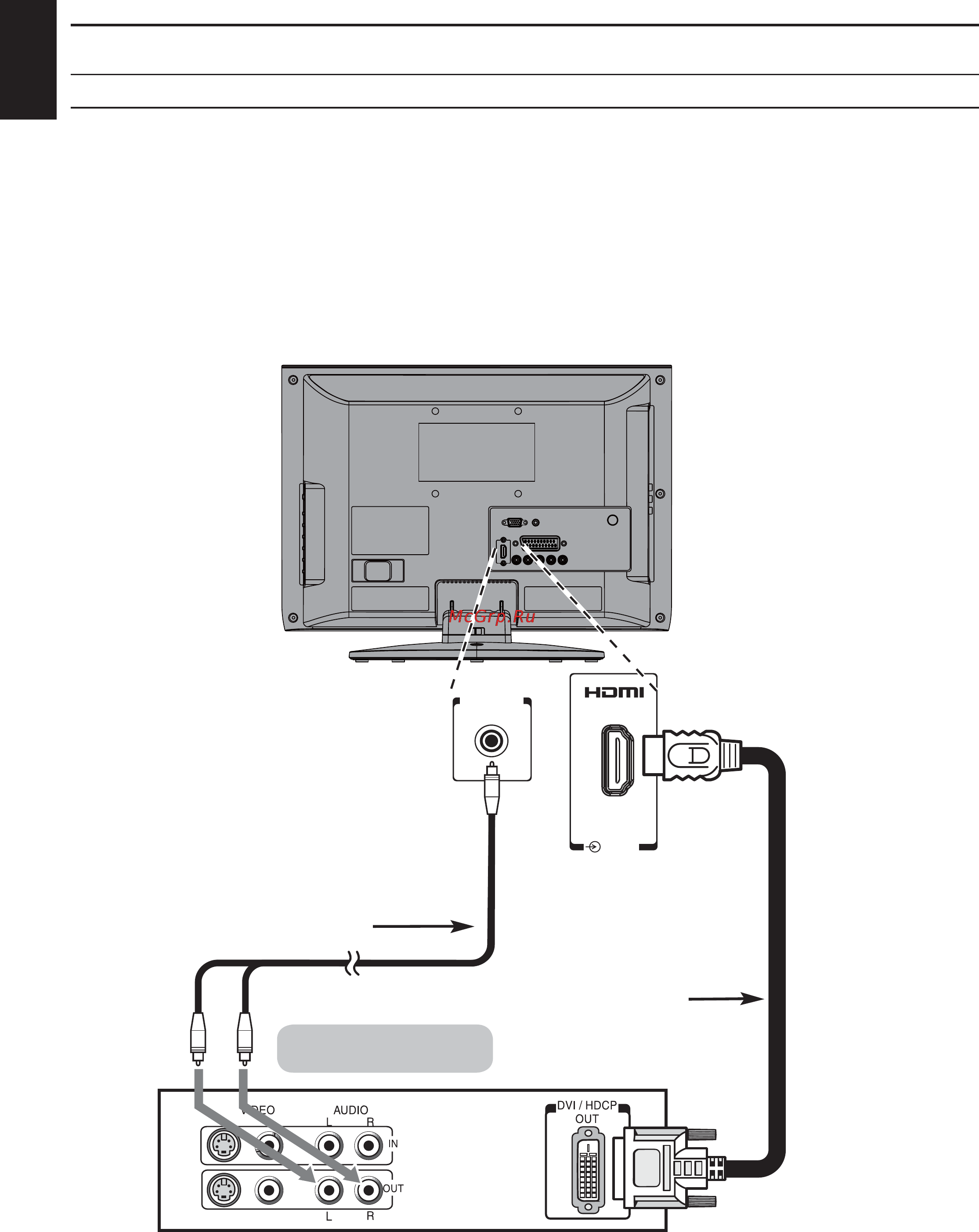 Toshiba 22 AV605 PR [11/39] Переходной кабель hdmi dvi не прилагается
