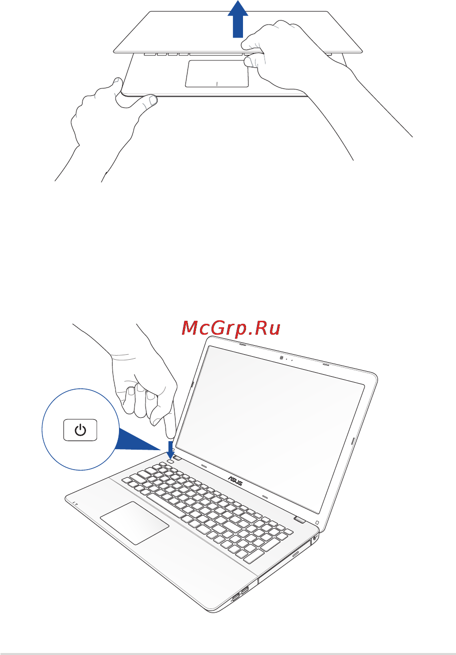 Asus x751ldv, 90nb04i1-m02270 [25/104] Откройте крышку