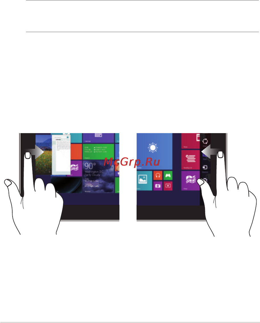 Asus transformer book flip tp300ld, 90nb06t1-m02050 [29/124] Using touch screen panel gestures