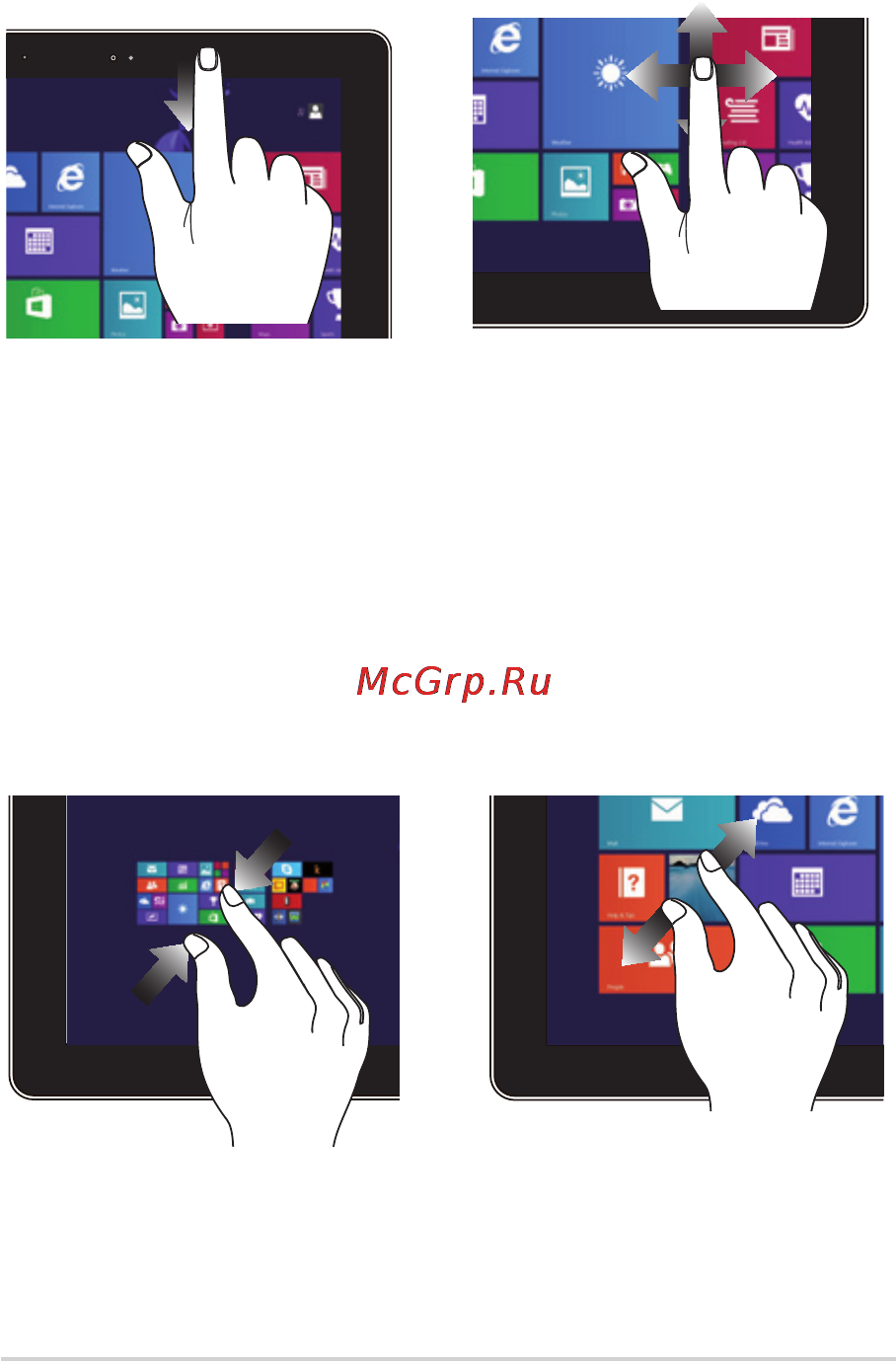 Asus transformer book flip tp300ld, 90nb06t1-m02050 [30/124] Top edge swipe finger slide