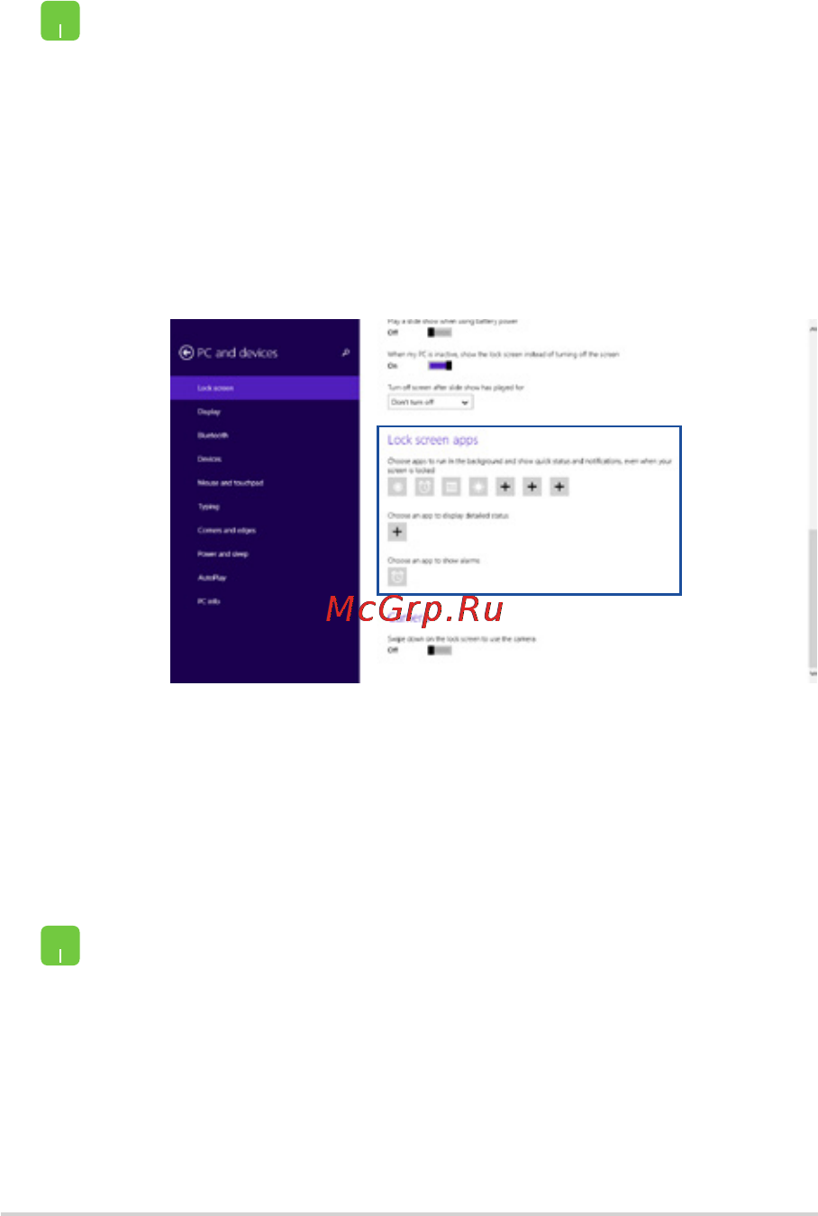 Asus transformer book flip tp300ld, 90nb06t1-m02070 [74/124] Activating your notebook pc camera from the lock screen