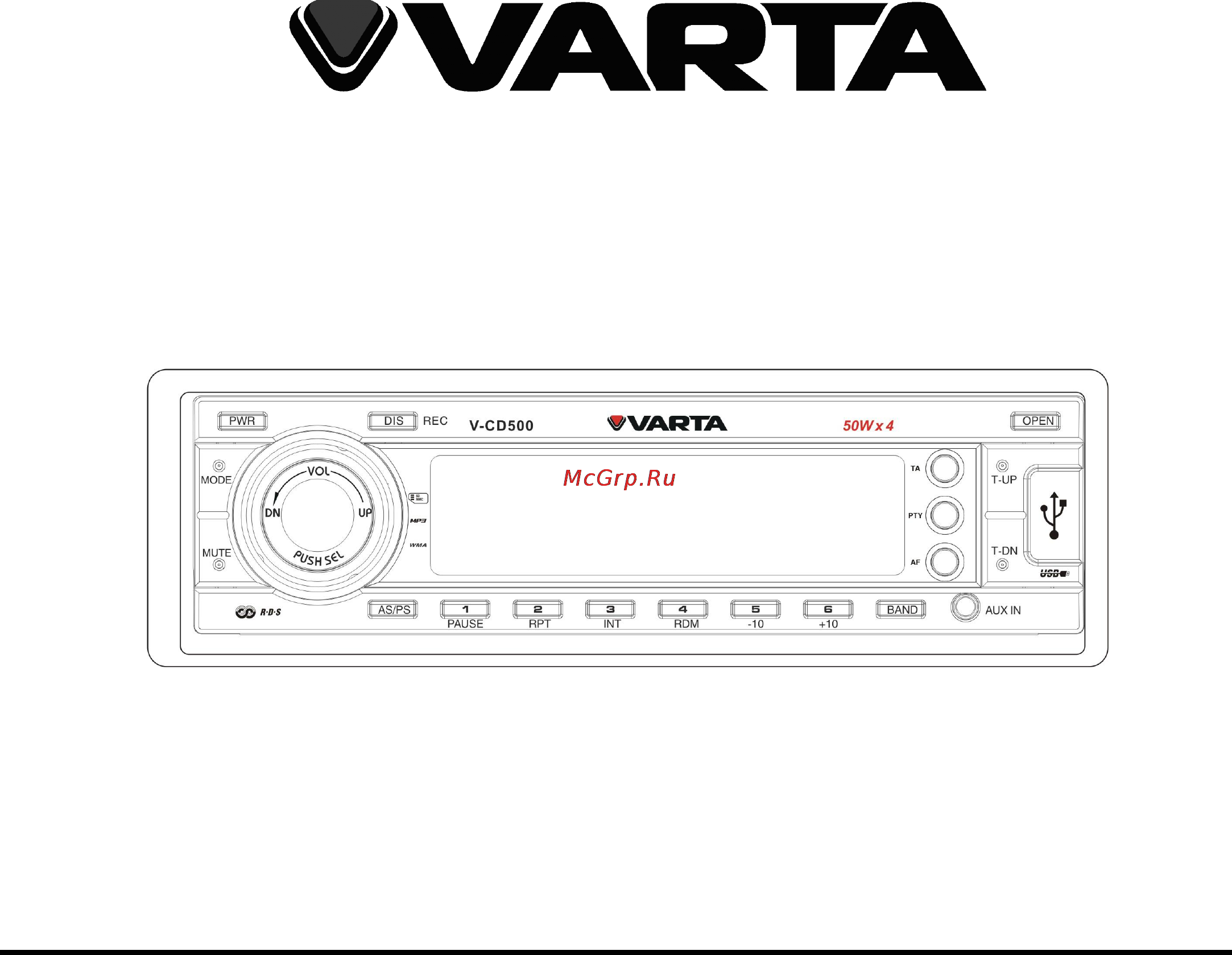 Varta V-CD500 Black Инструкция по эксплуатации онлайн