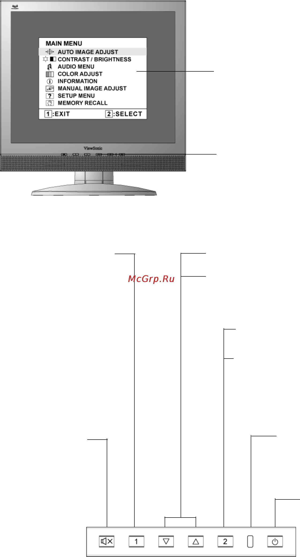 Viewsonic VG720 TFT [12/23] Настройка изображения