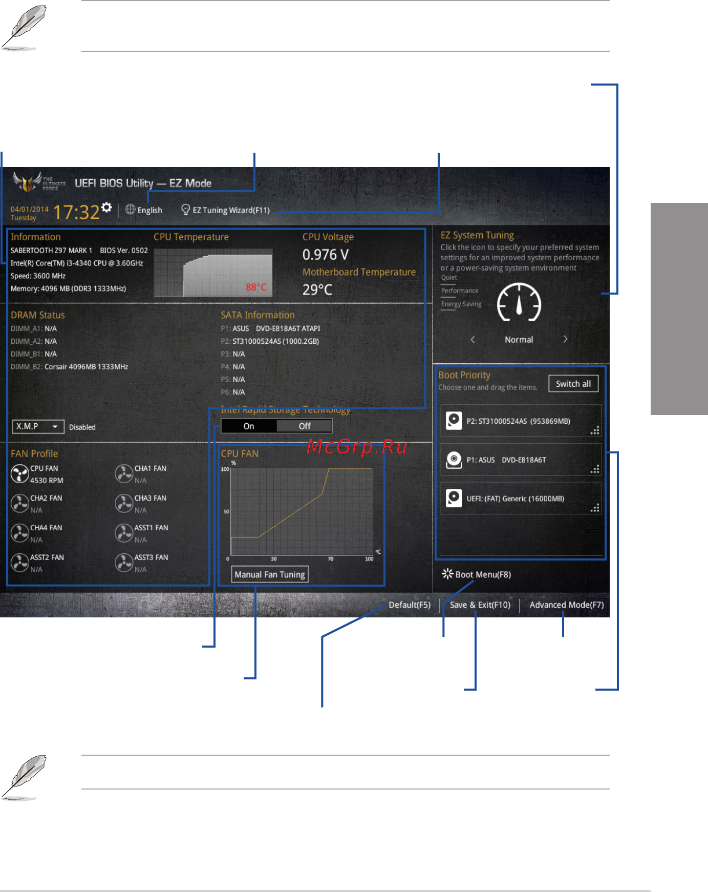 Asus tuf sabertooth z97 mark s [73/176] Ez mode