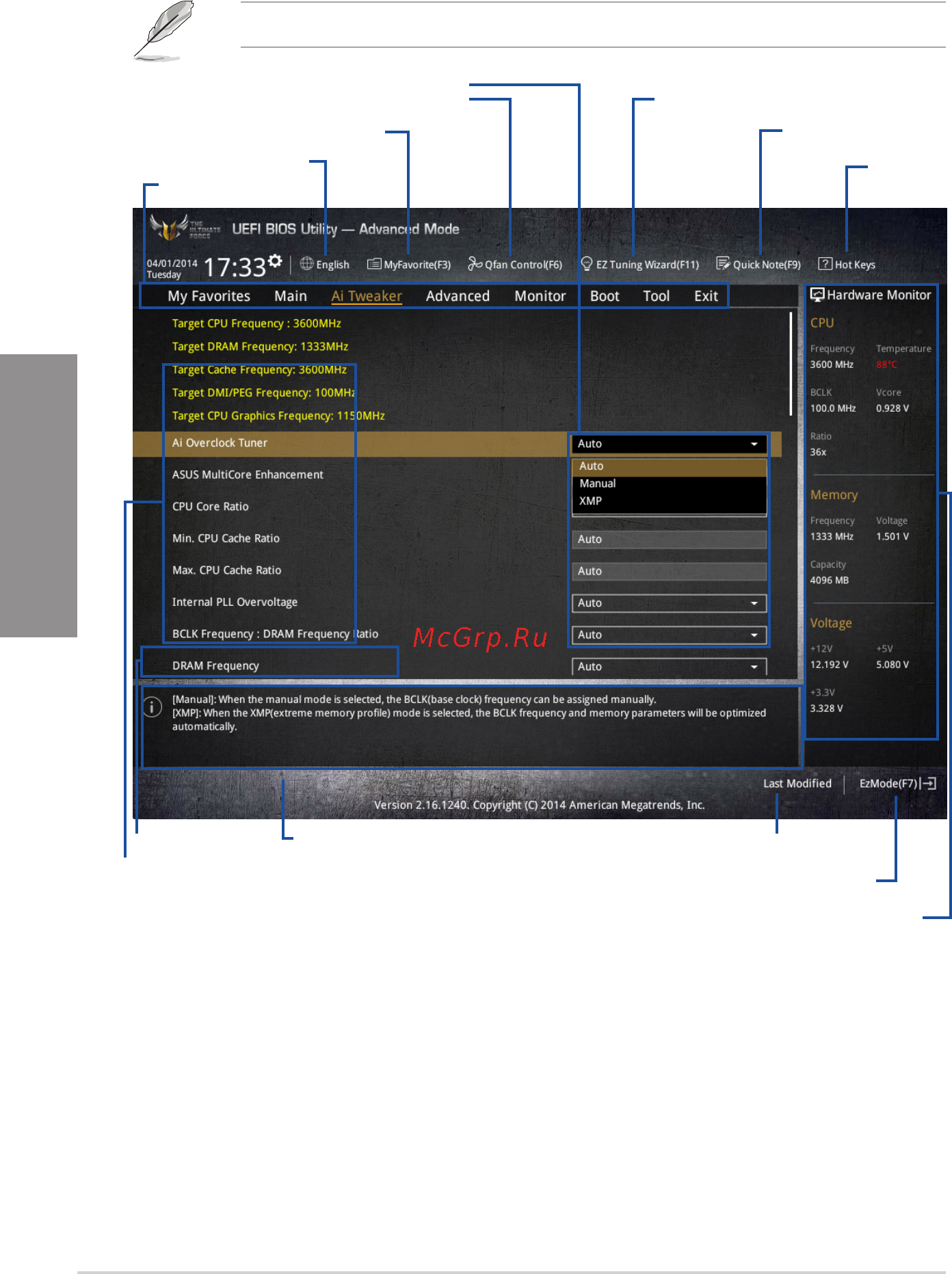 Asus tuf sabertooth z97 mark s [74/176] Advanced mode