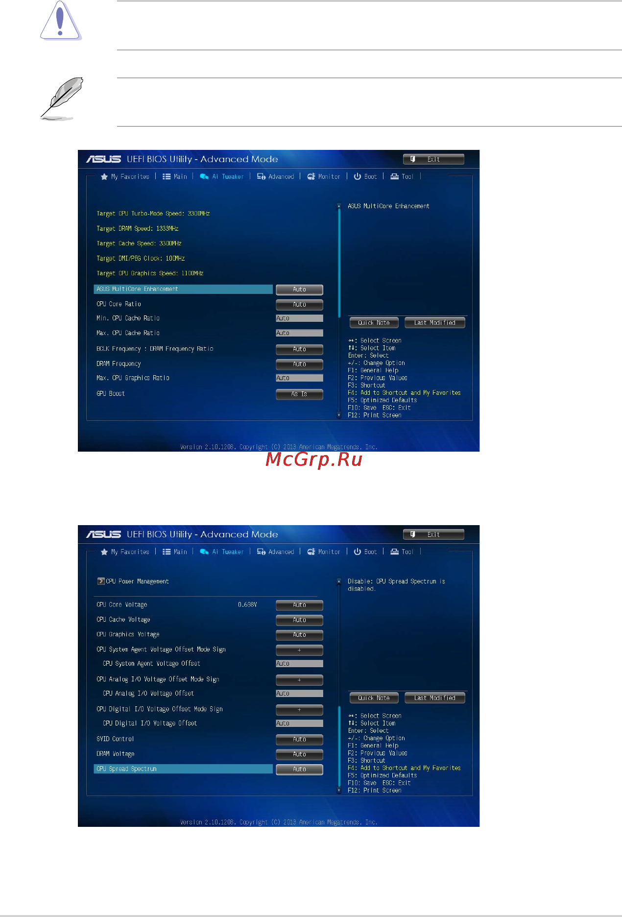 Asus b85m-k [40/48] Ai tweaker menu