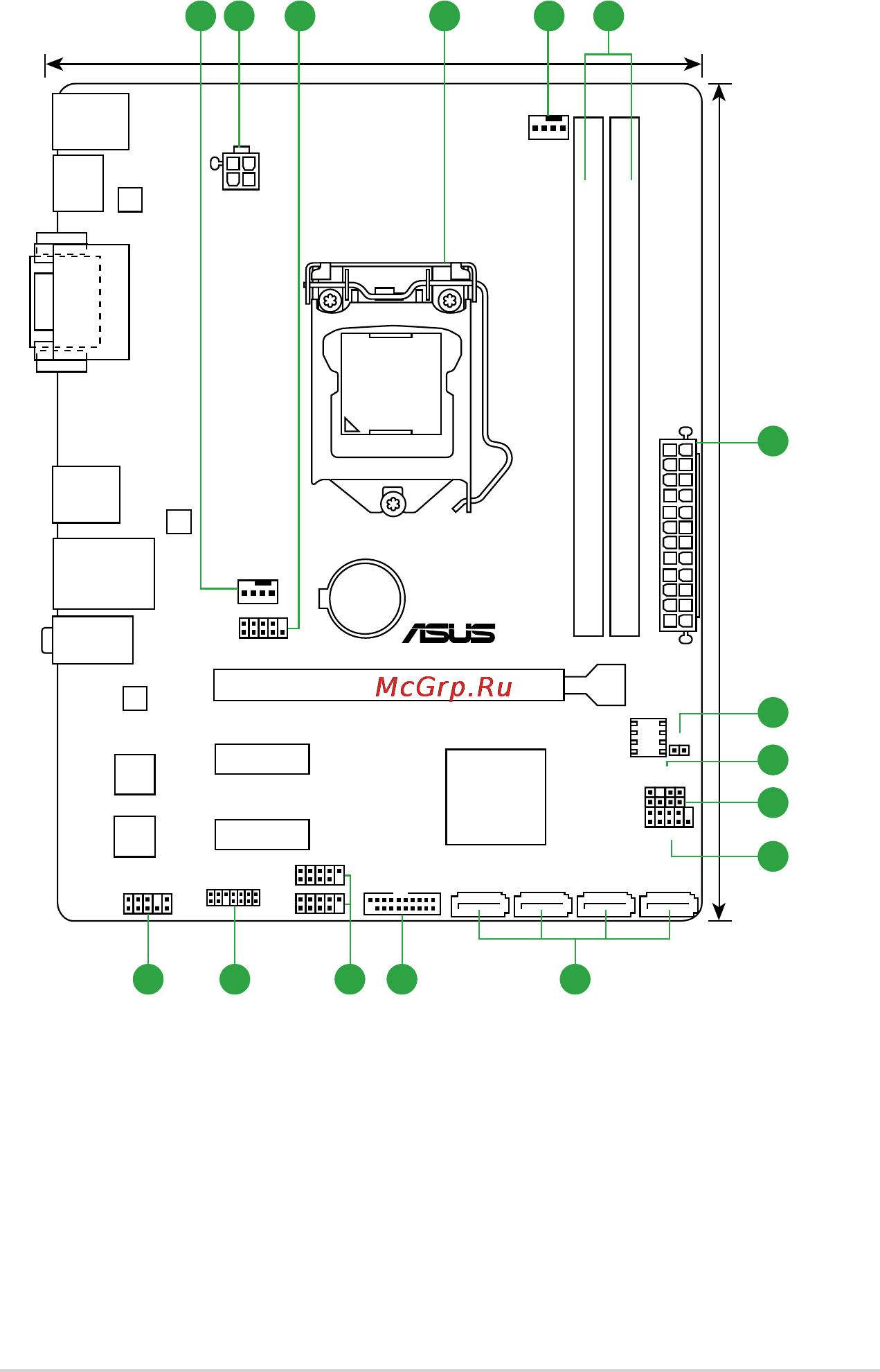 Asus h81m-p plus [11/52] Motherboard layout