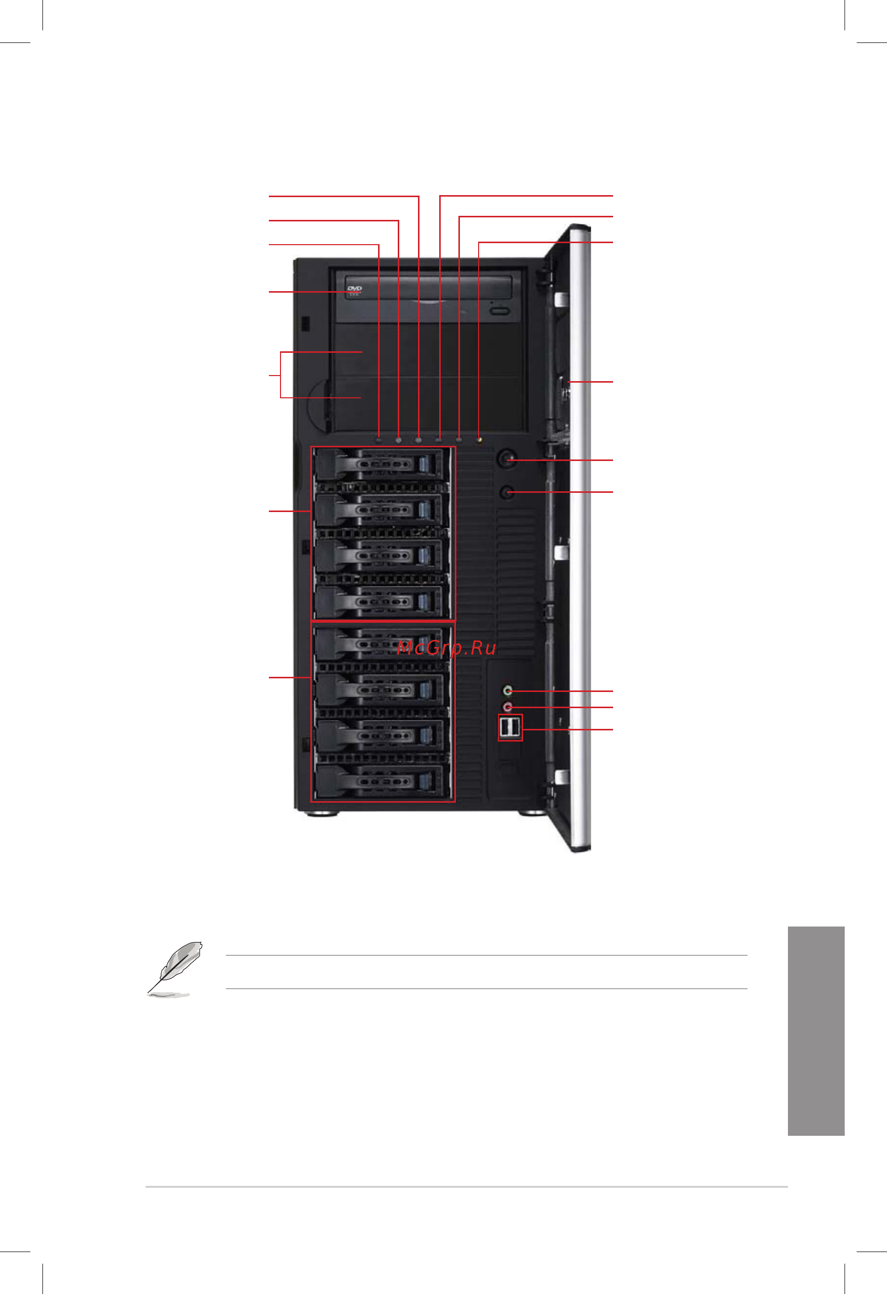 Asus ts700-e7-rs8 [15/198] Front panel features