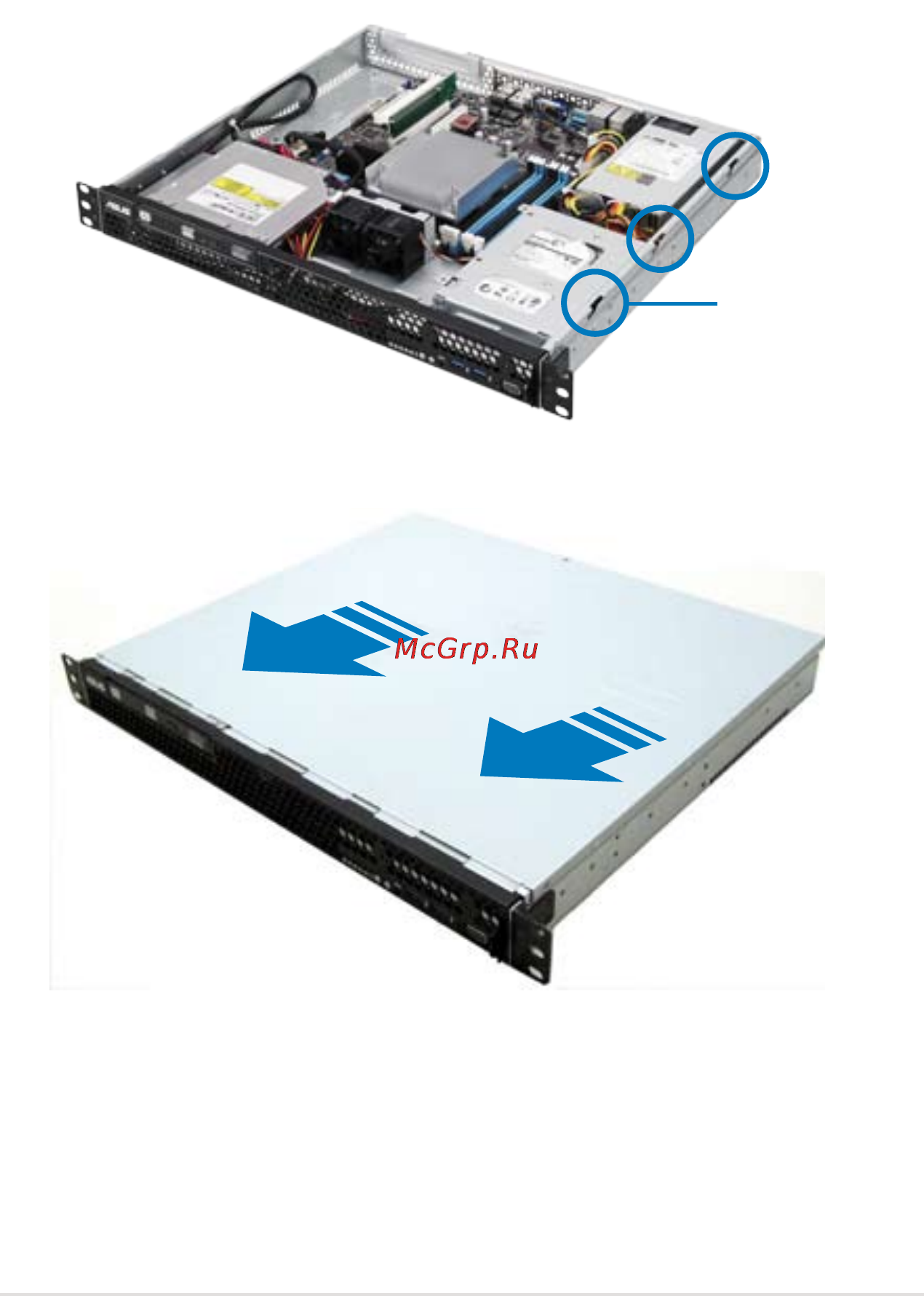 Asus rs100-e8-pi2 [21/158] Reinstalling the chassis cover