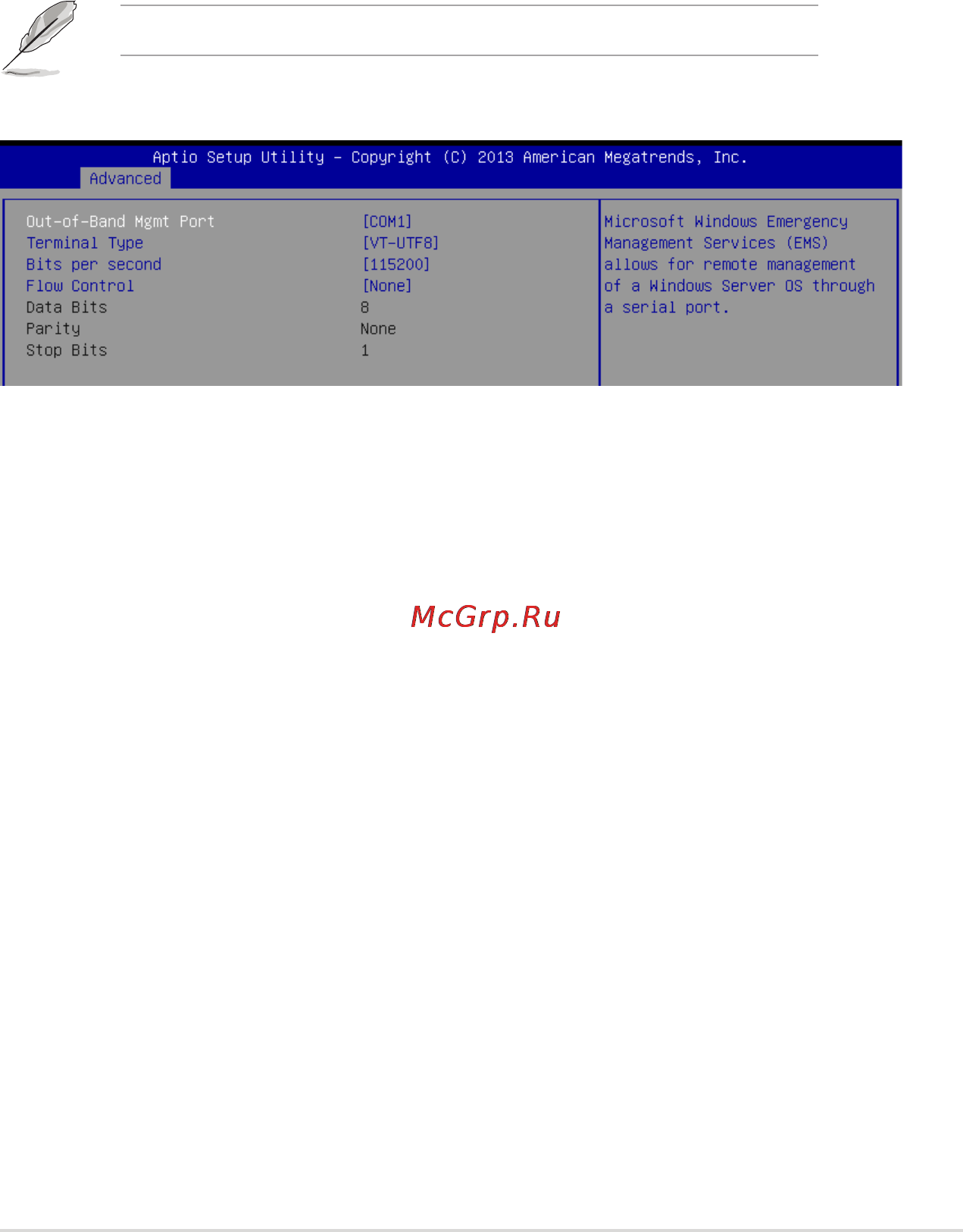 Asus ts700-e8-rs8 [107/210] Console redirection settings