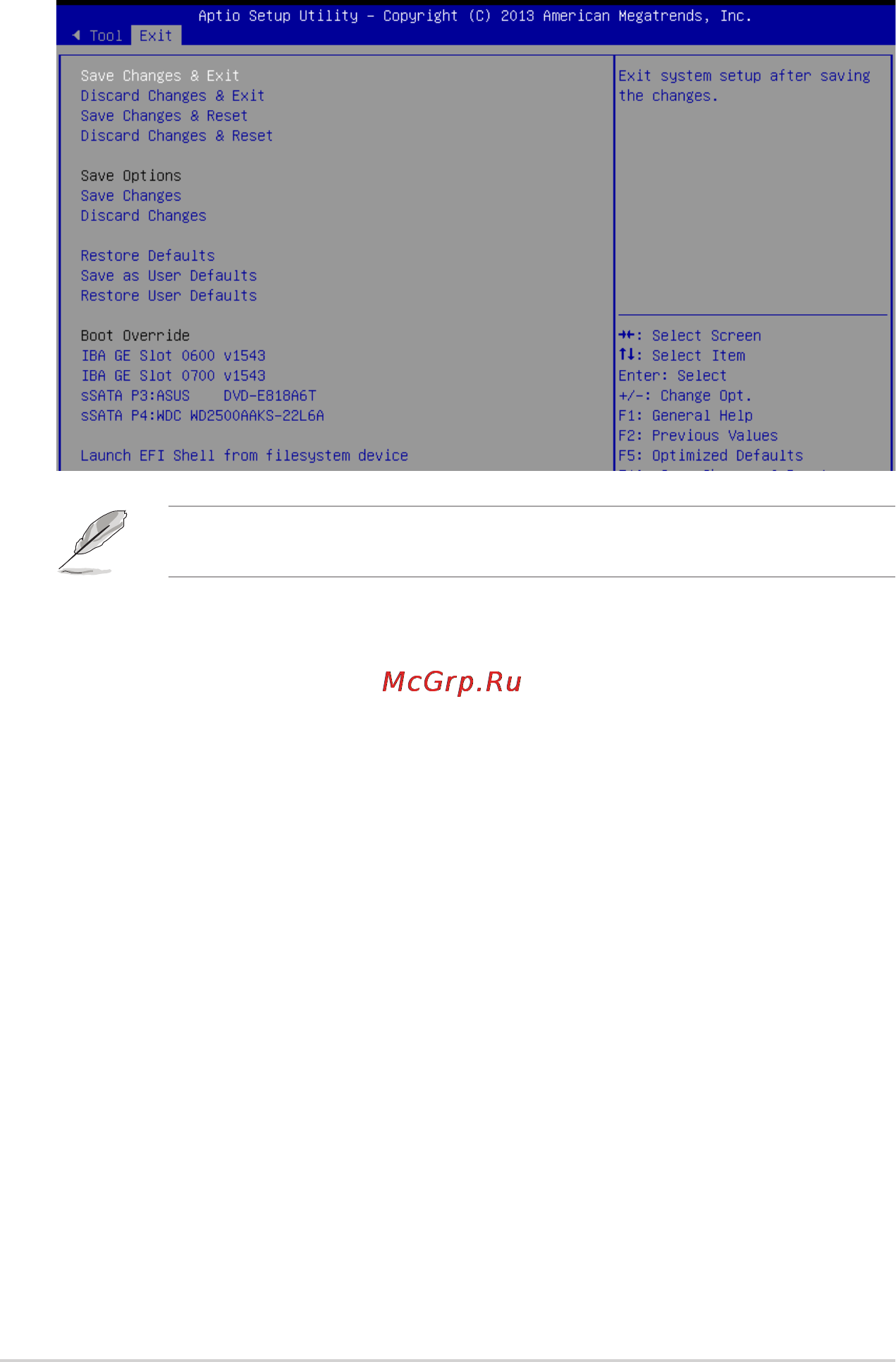 Asus ts700-e8-rs8 [144/210] Exit menu