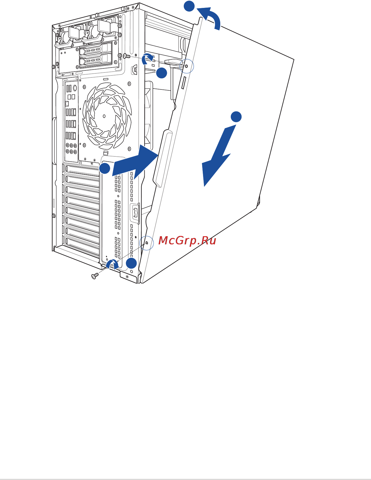 Asus ts700-e8-rs8 [27/210] Reinstalling the side cover