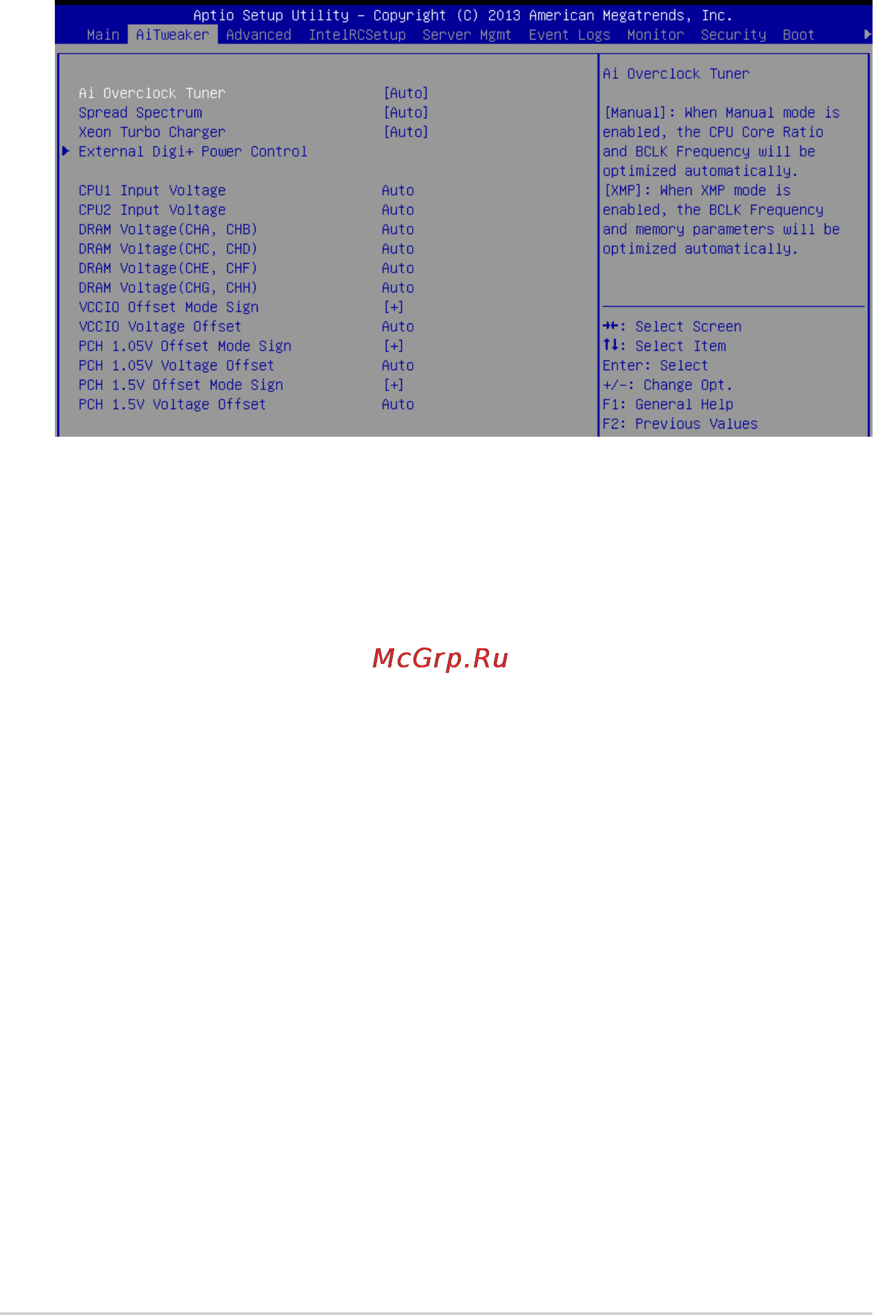 Asus ts700-e8-rs8 [98/210] Aitweaker menu