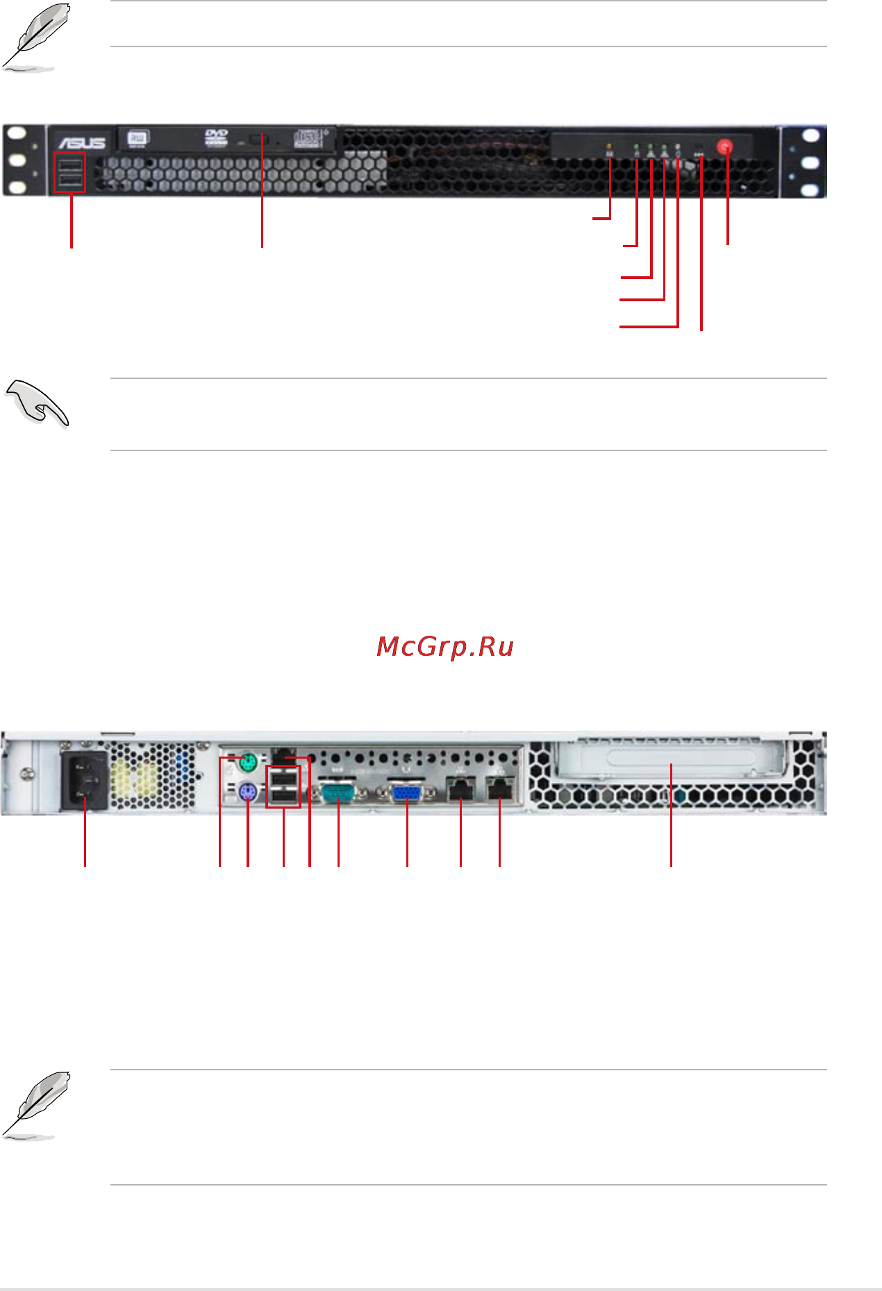 Asus rs100-e7-pi2 [15/130] Front panel features