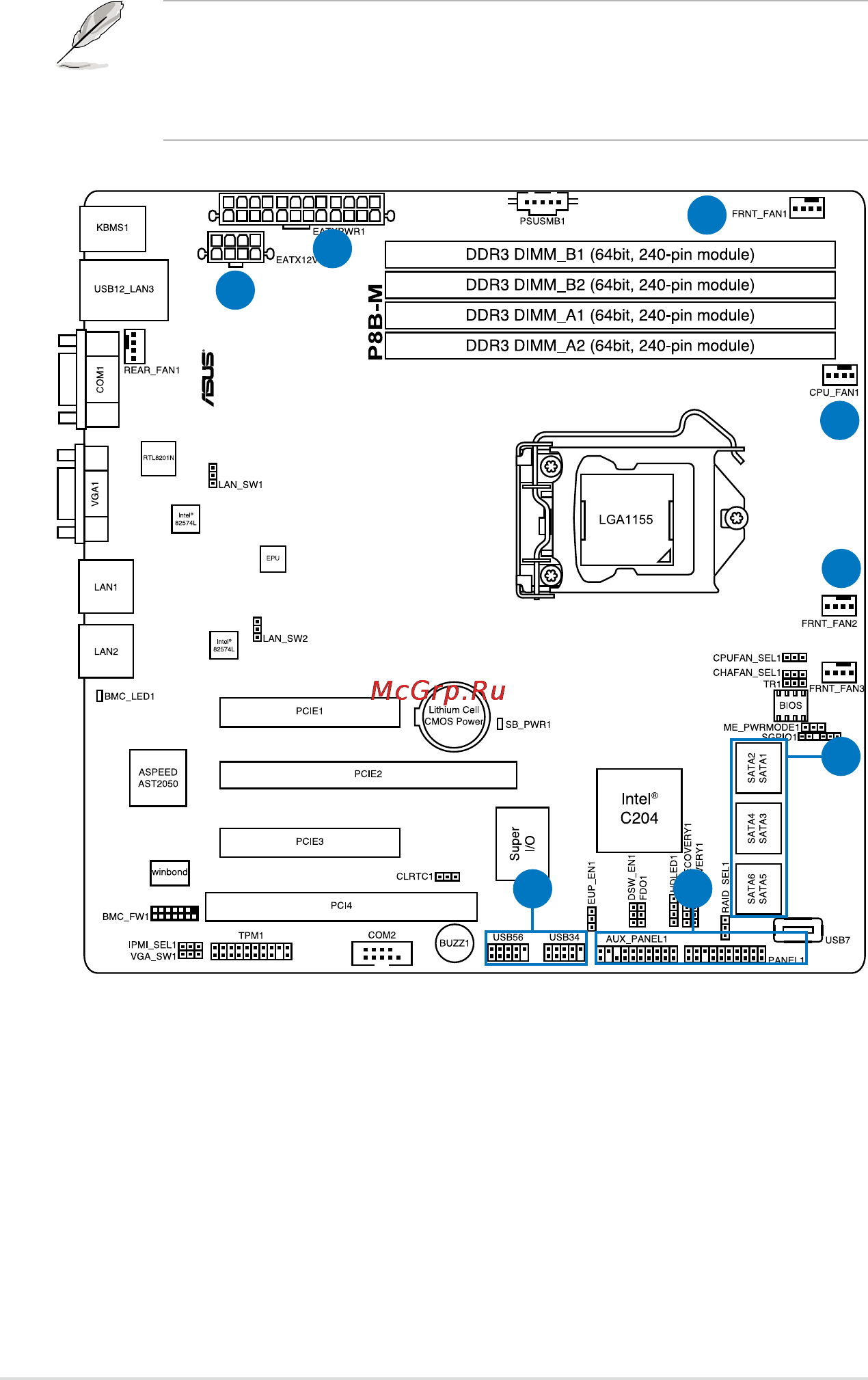 Asus rs100-e7-pi2 [36/130] Cable connections