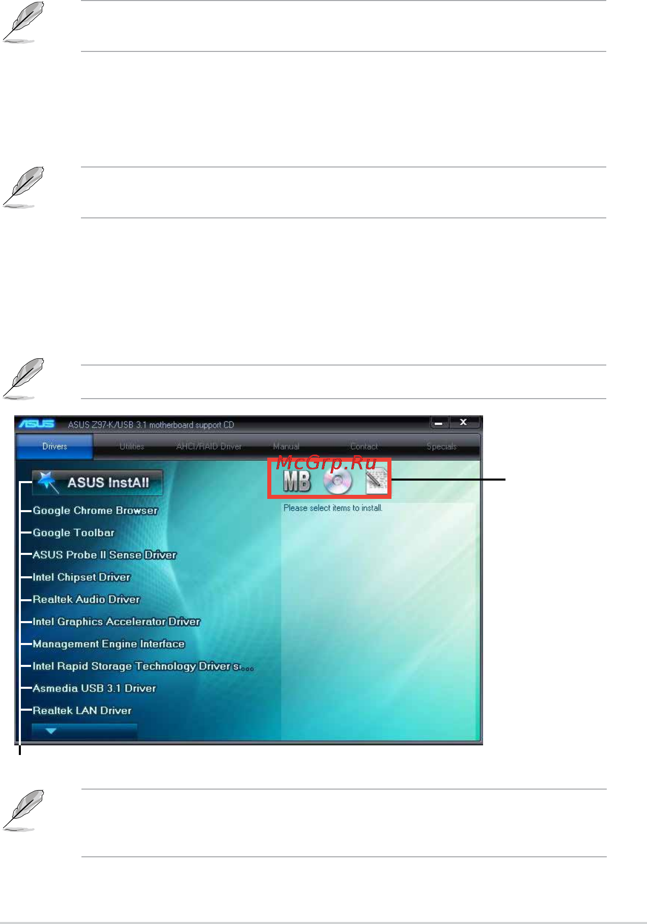 Asus z97-k/usb 3.1 [33/91] Software support