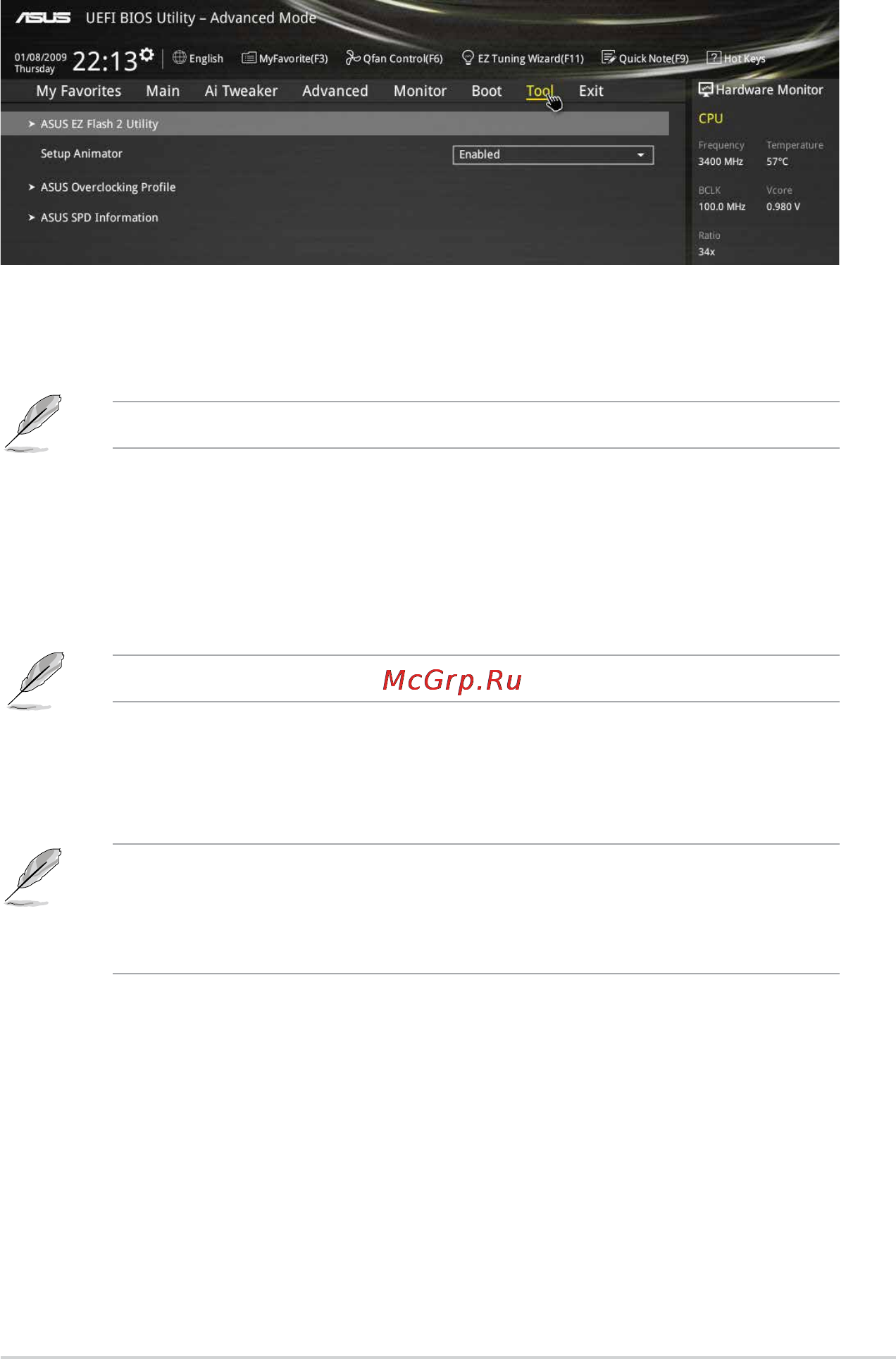 Asus z97-k/usb 3.1 [85/91] Tool menu
