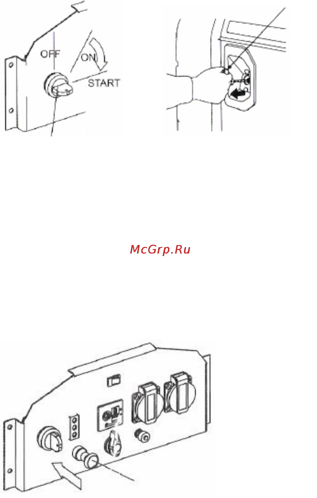 Kipor IG6000 [10/23] Б аккуратно потяните шнур стартера по направлению как показано на рисунке до того как почувствуете сопротивление затем потяните сильнее