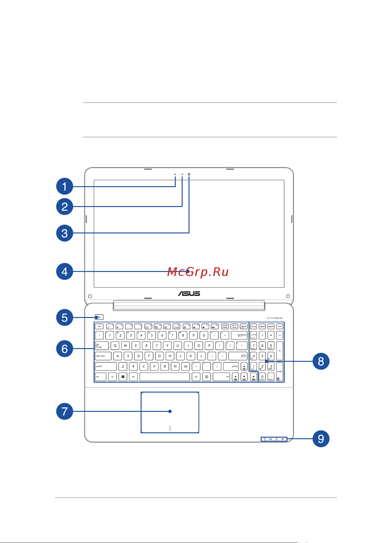 Asus x554la, 90nb0658-m18760 [14/118] Вид сверху