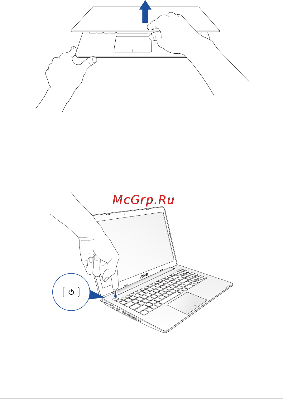 Asus k555ld, 90nb0627-m05080 [28/130] Lift to open the display panel