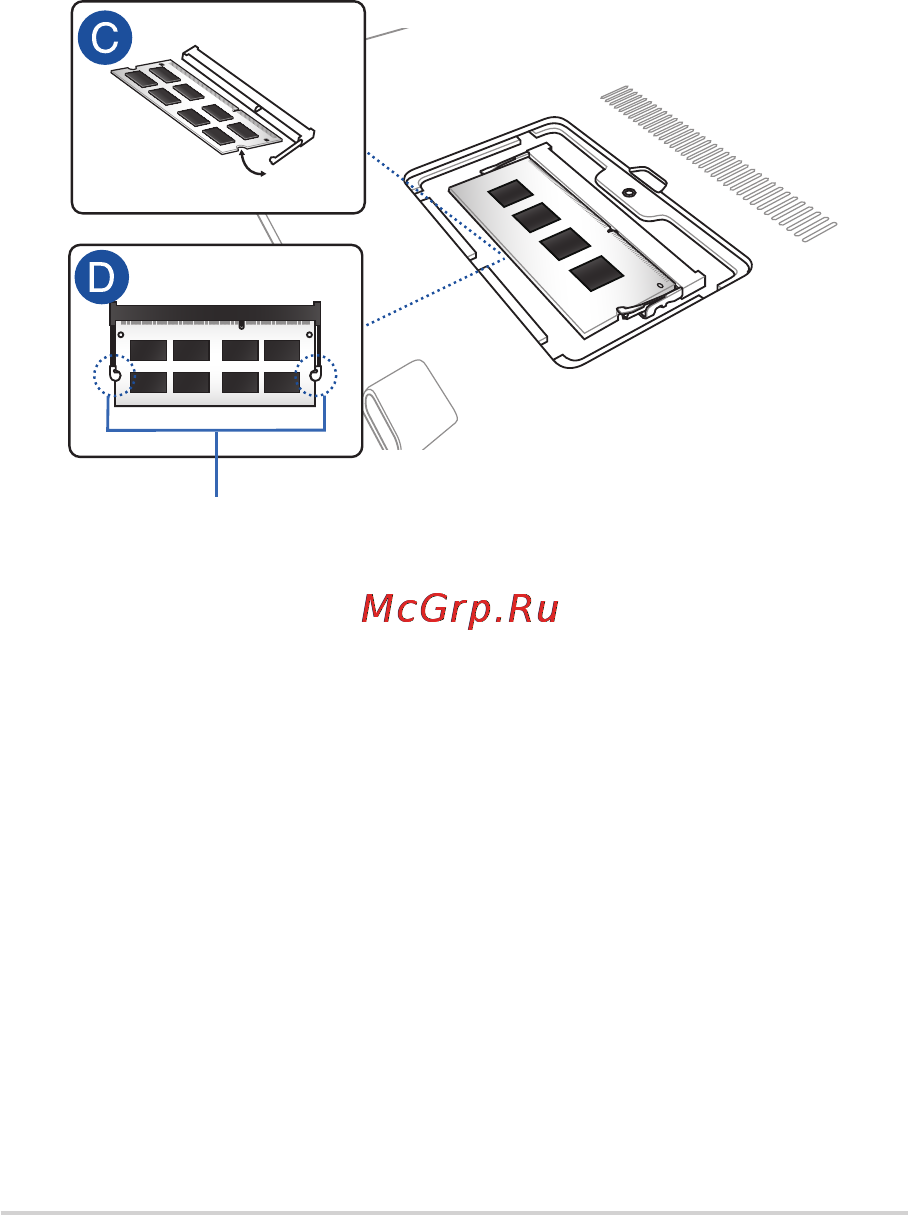 Asus k555ld, 90nb0627-m05080 [96/130] C align and insert the ram module into the ram module slot